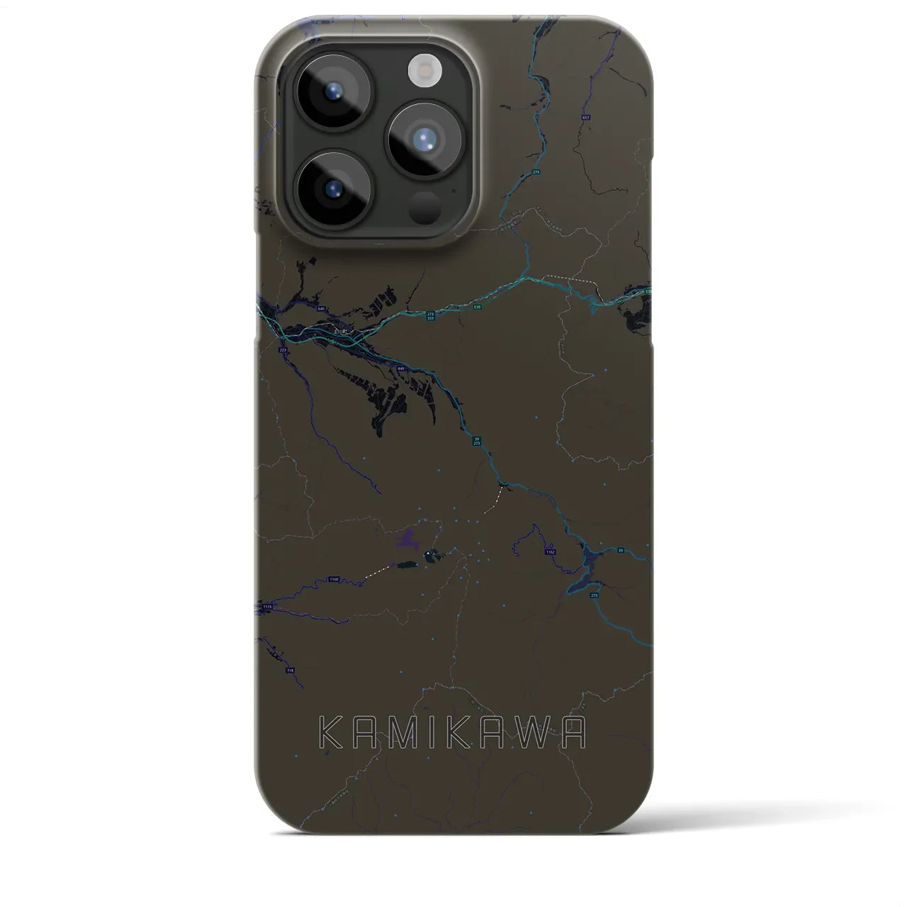 【上川(北海道)】地図柄iPhoneケース(バックカバータイプ)