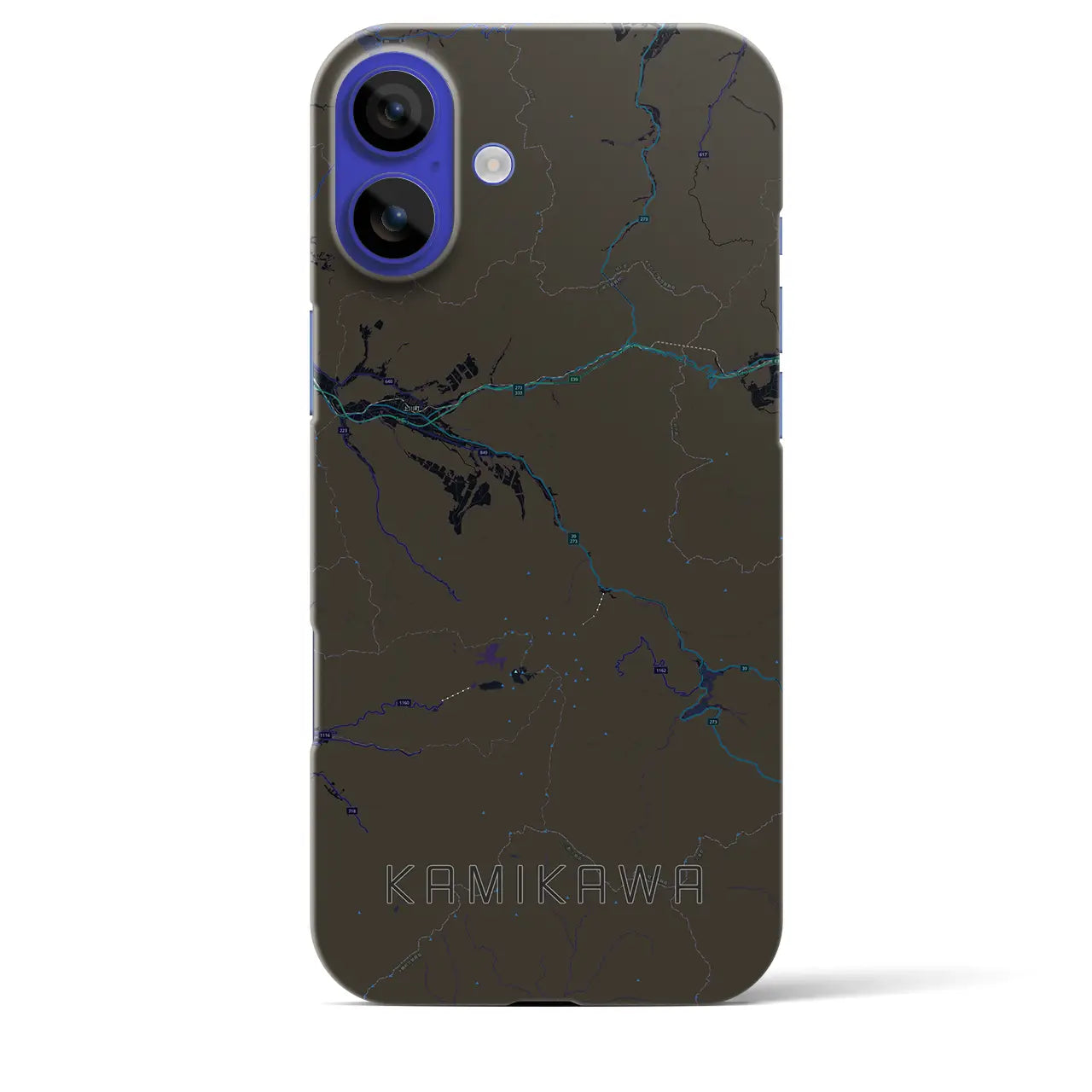 【上川(北海道)】地図柄iPhoneケース(バックカバータイプ)