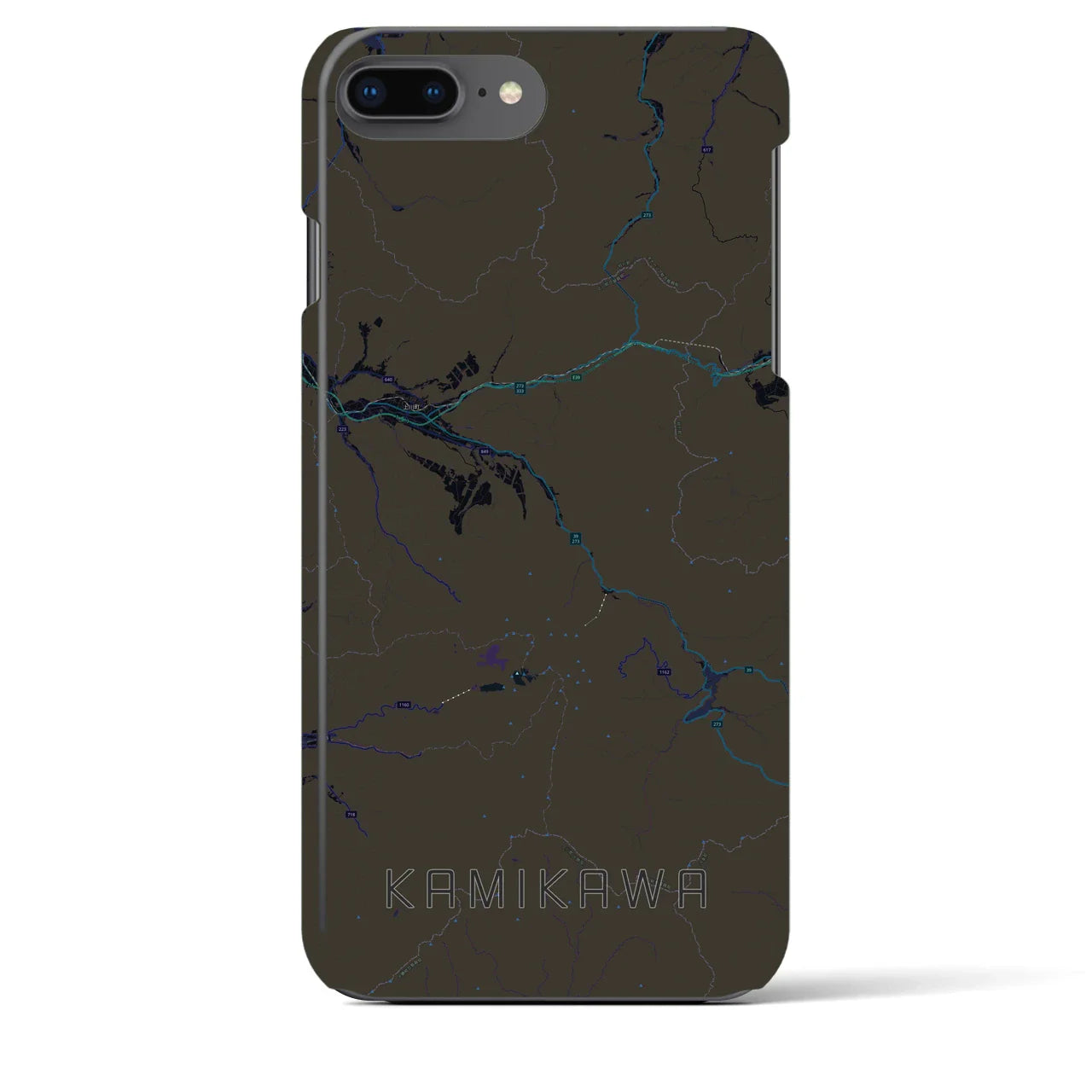 【上川(北海道)】地図柄iPhoneケース(バックカバータイプ)