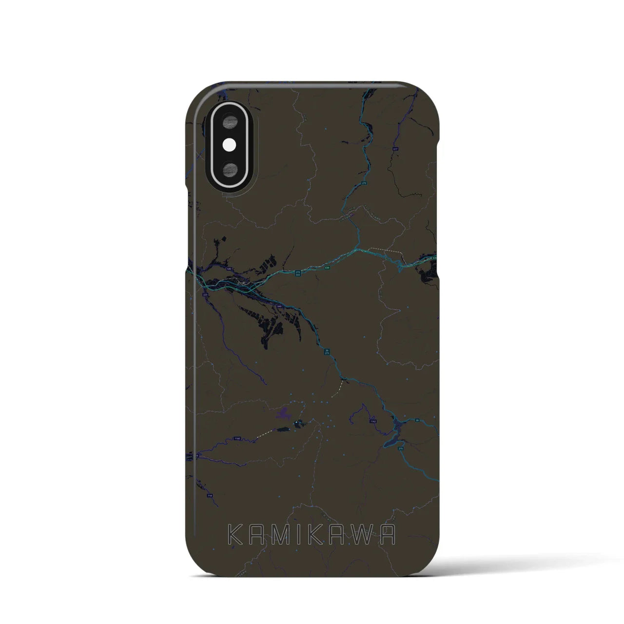 【上川(北海道)】地図柄iPhoneケース(バックカバータイプ)