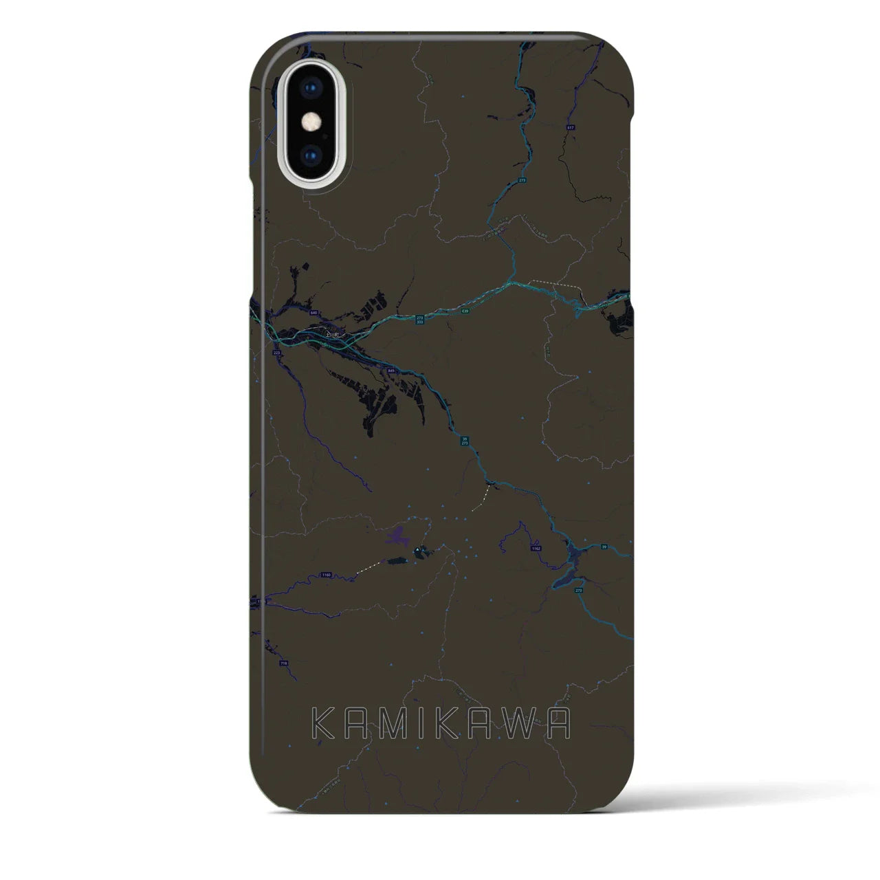 【上川(北海道)】地図柄iPhoneケース(バックカバータイプ)