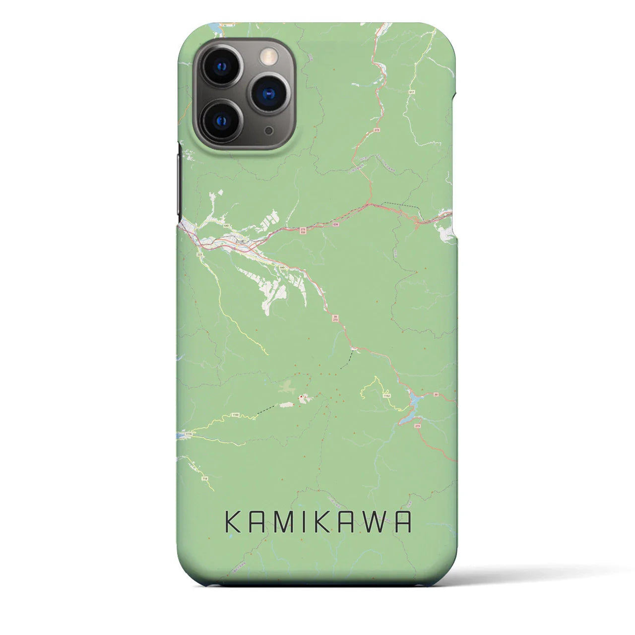 【上川(北海道)】地図柄iPhoneケース(バックカバータイプ)