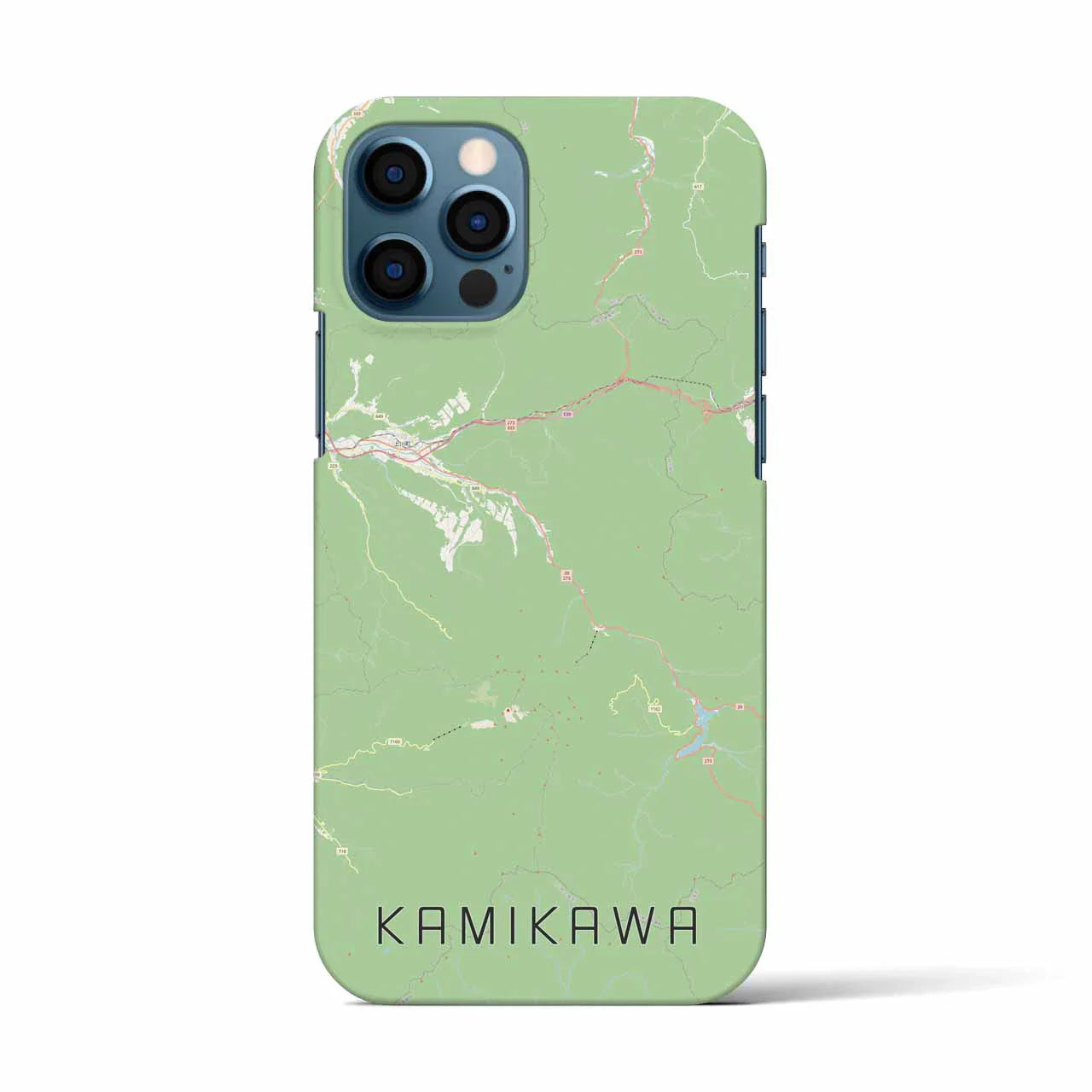 【上川(北海道)】地図柄iPhoneケース(バックカバータイプ)