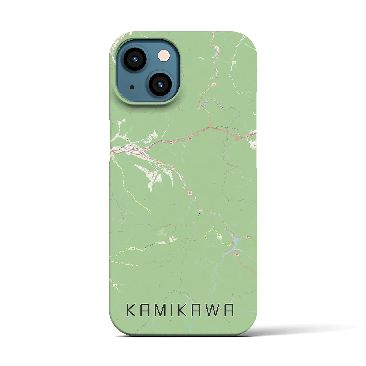 【上川(北海道)】地図柄iPhoneケース(バックカバータイプ)