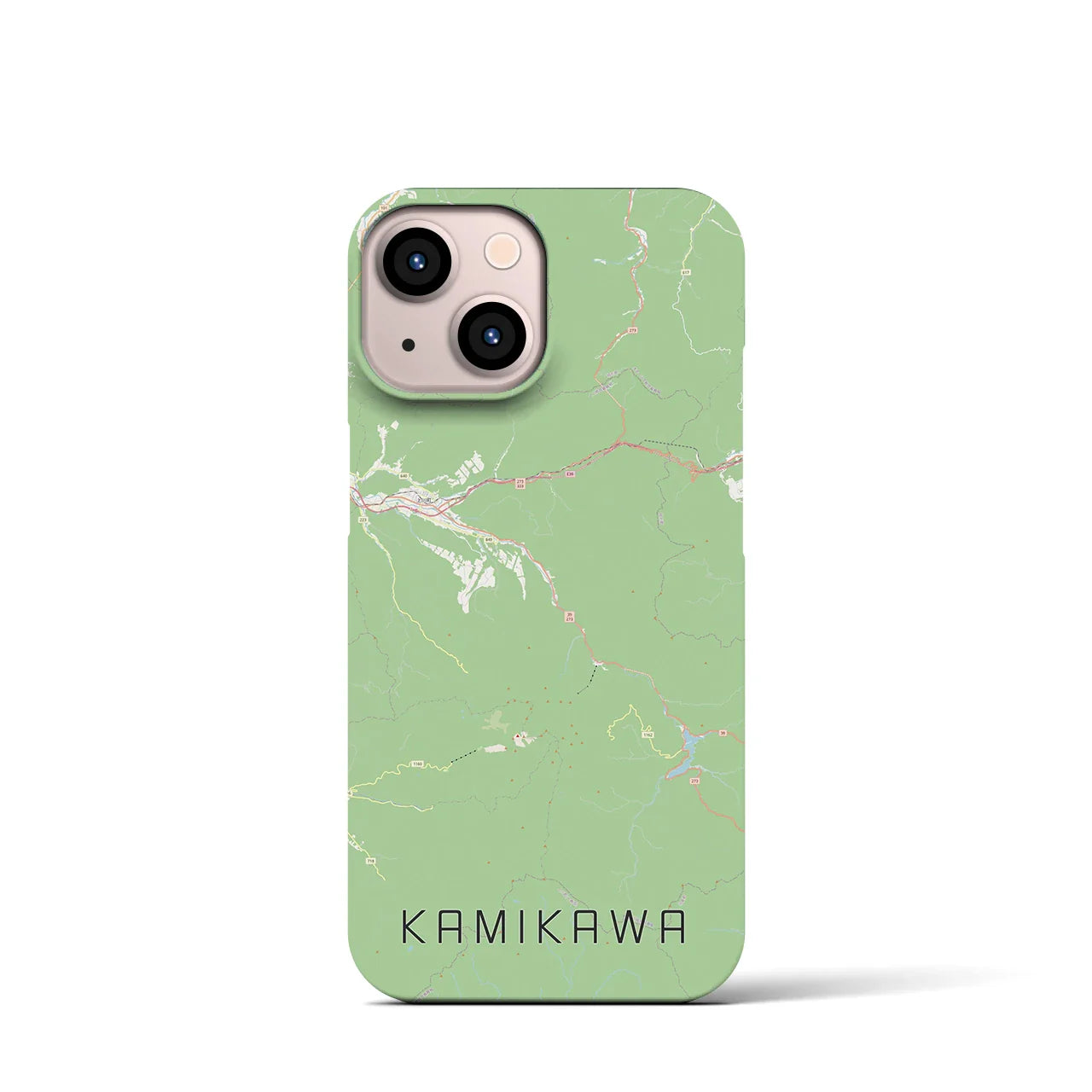 【上川(北海道)】地図柄iPhoneケース(バックカバータイプ)