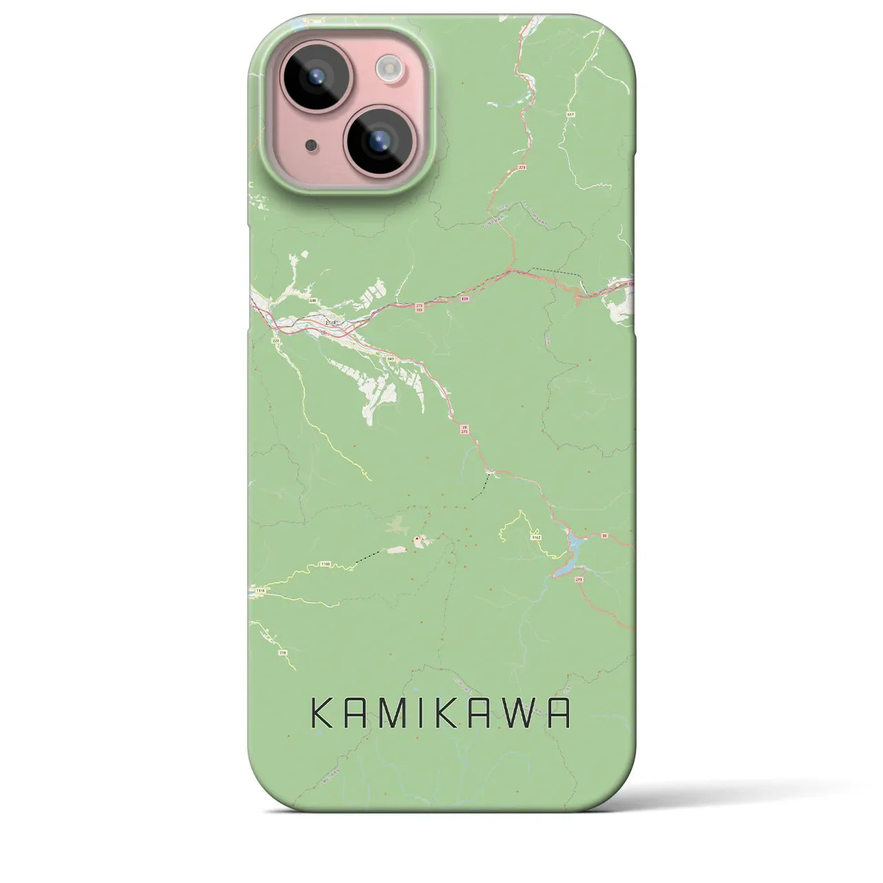 【上川(北海道)】地図柄iPhoneケース(バックカバータイプ)