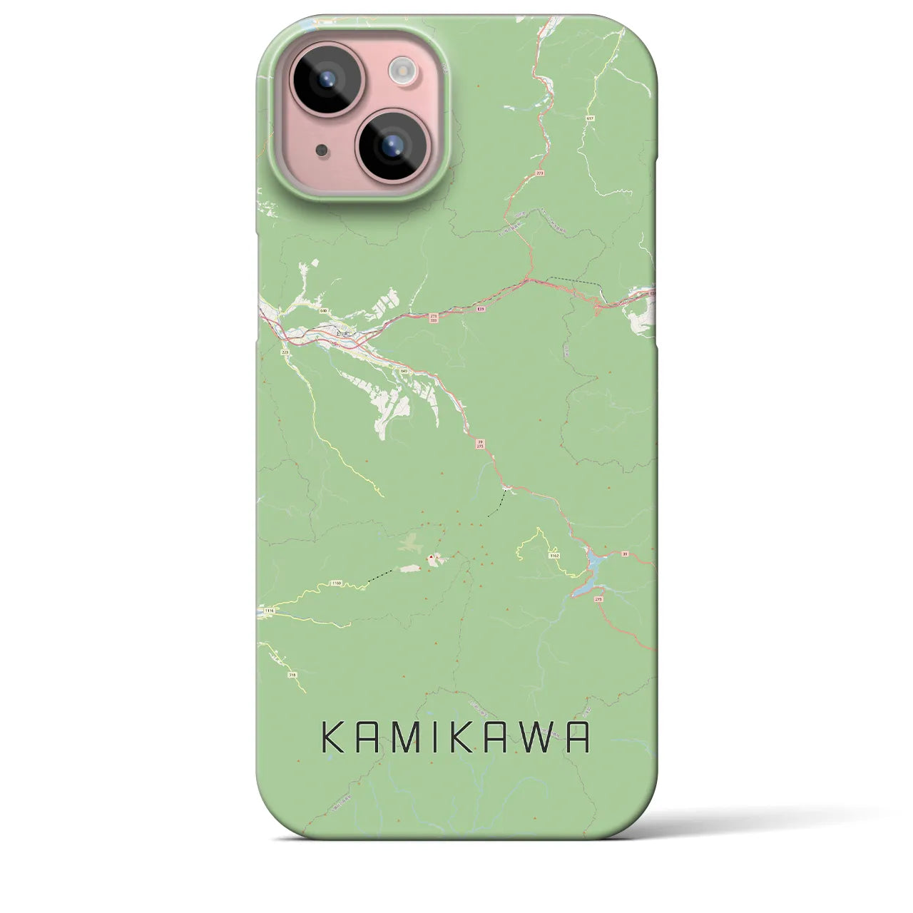 【上川(北海道)】地図柄iPhoneケース(バックカバータイプ)