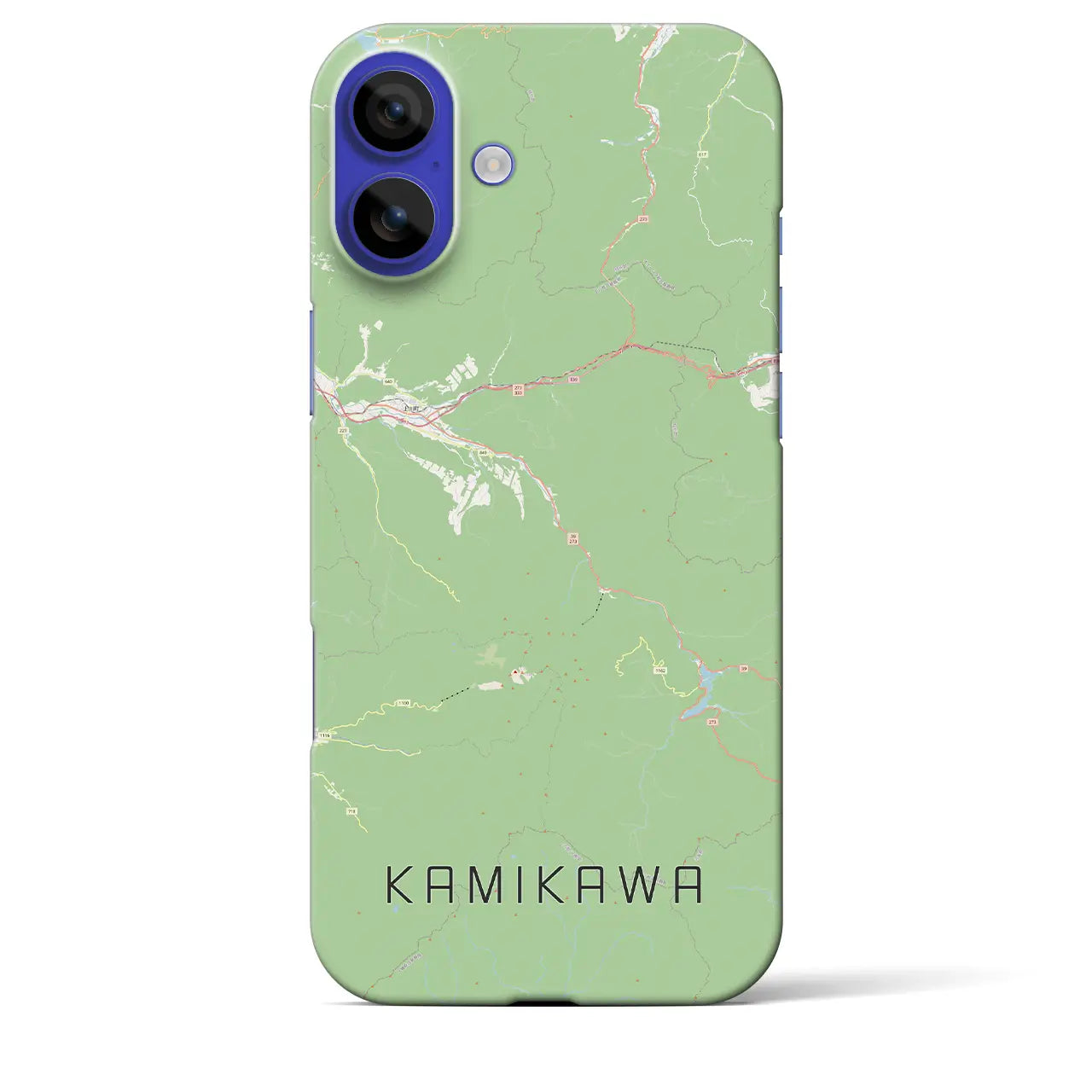 【上川(北海道)】地図柄iPhoneケース(バックカバータイプ)ナチュラル・iPhone 16 Pro Max 用