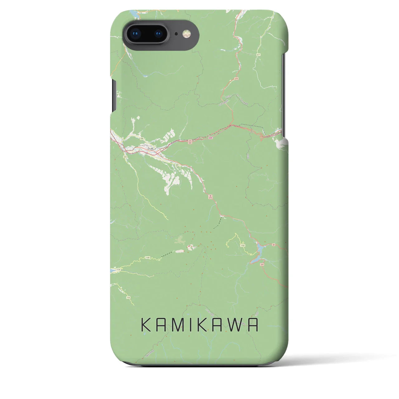 【上川(北海道)】地図柄iPhoneケース(バックカバータイプ)