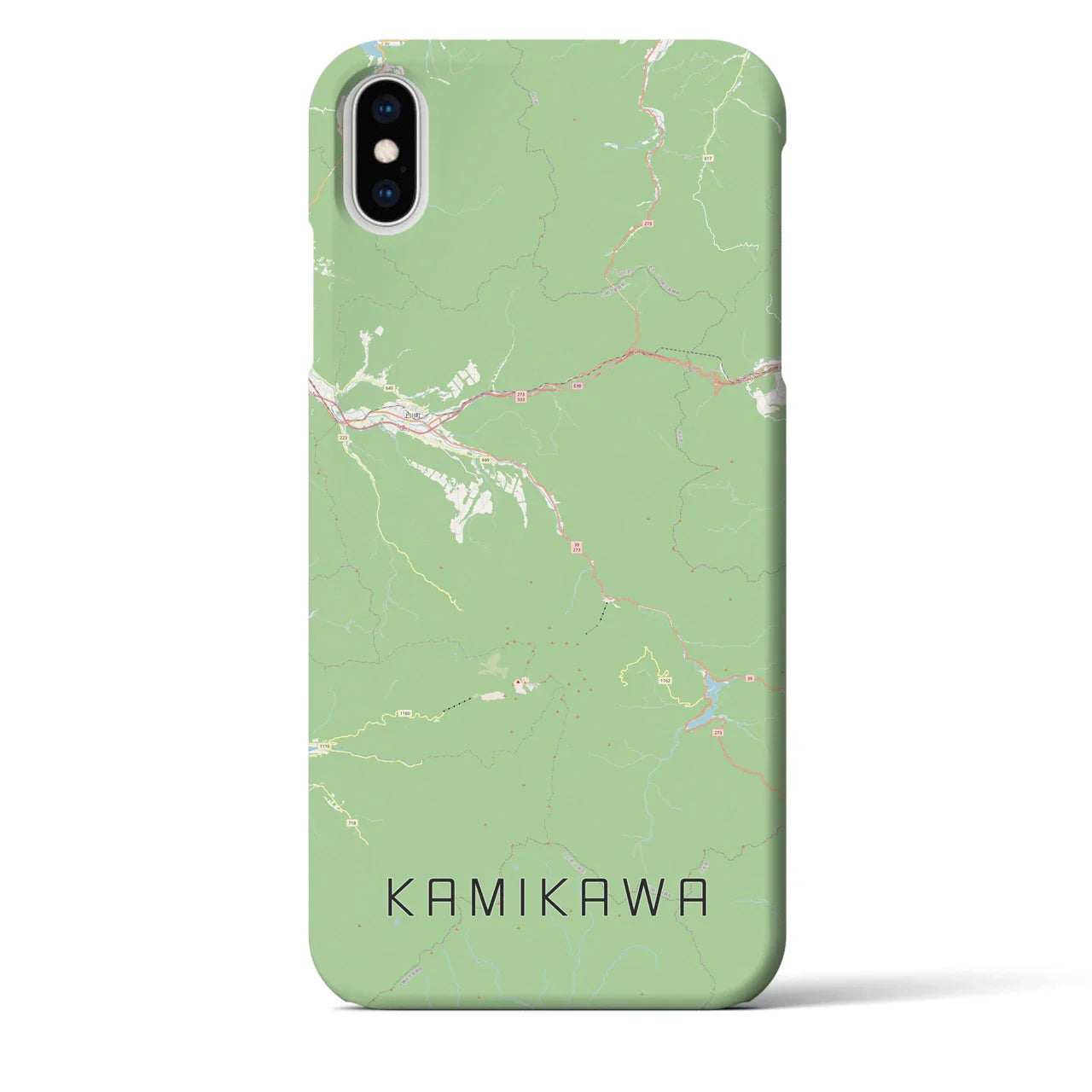 【上川(北海道)】地図柄iPhoneケース(バックカバータイプ)