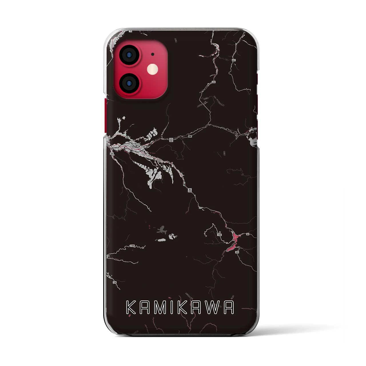 【上川(北海道)】地図柄iPhoneケース(クリアタイプ)