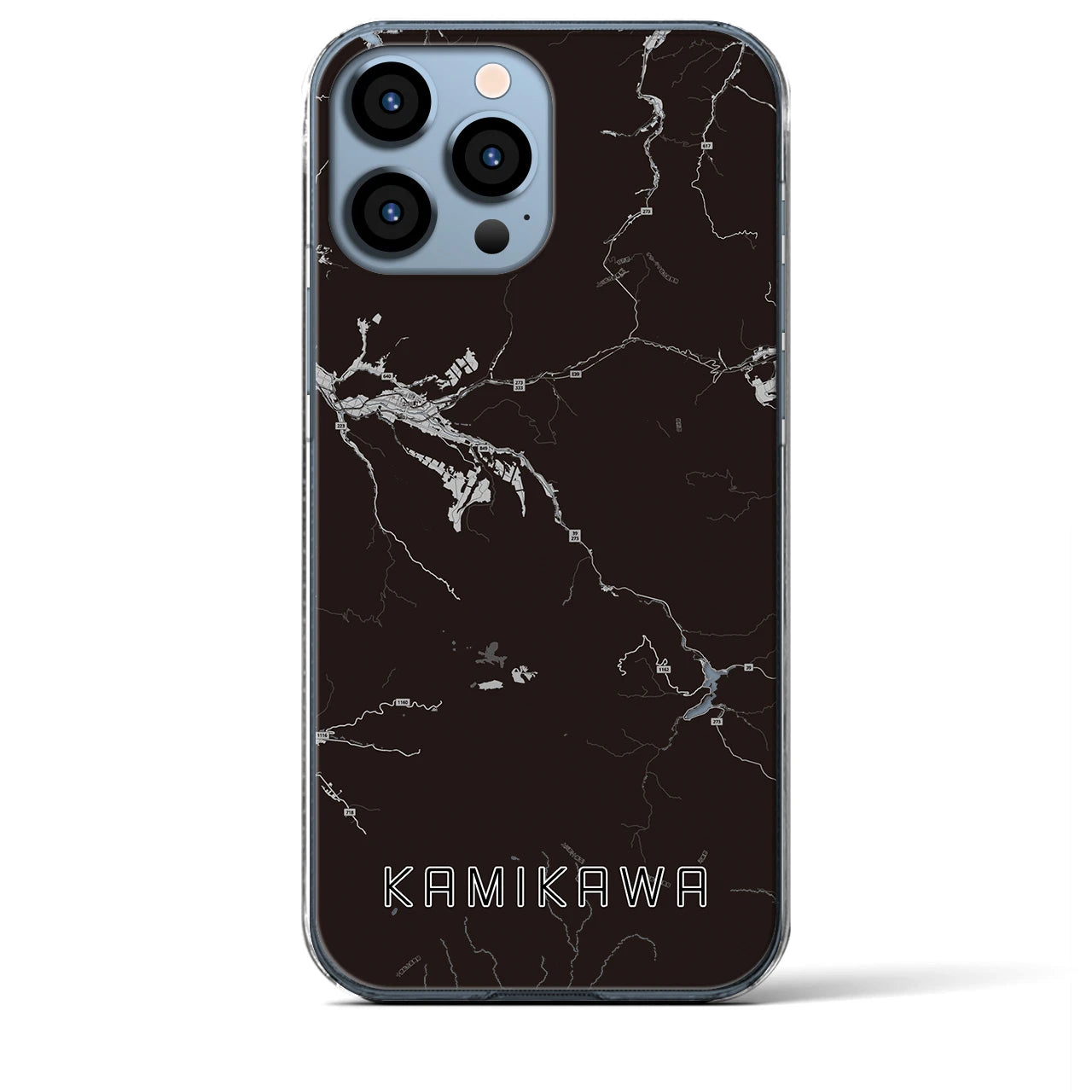 【上川(北海道)】地図柄iPhoneケース(クリアタイプ)