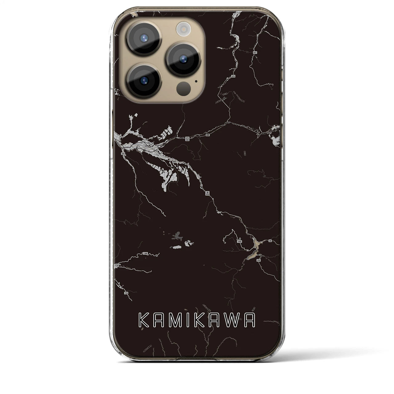 【上川(北海道)】地図柄iPhoneケース(クリアタイプ)