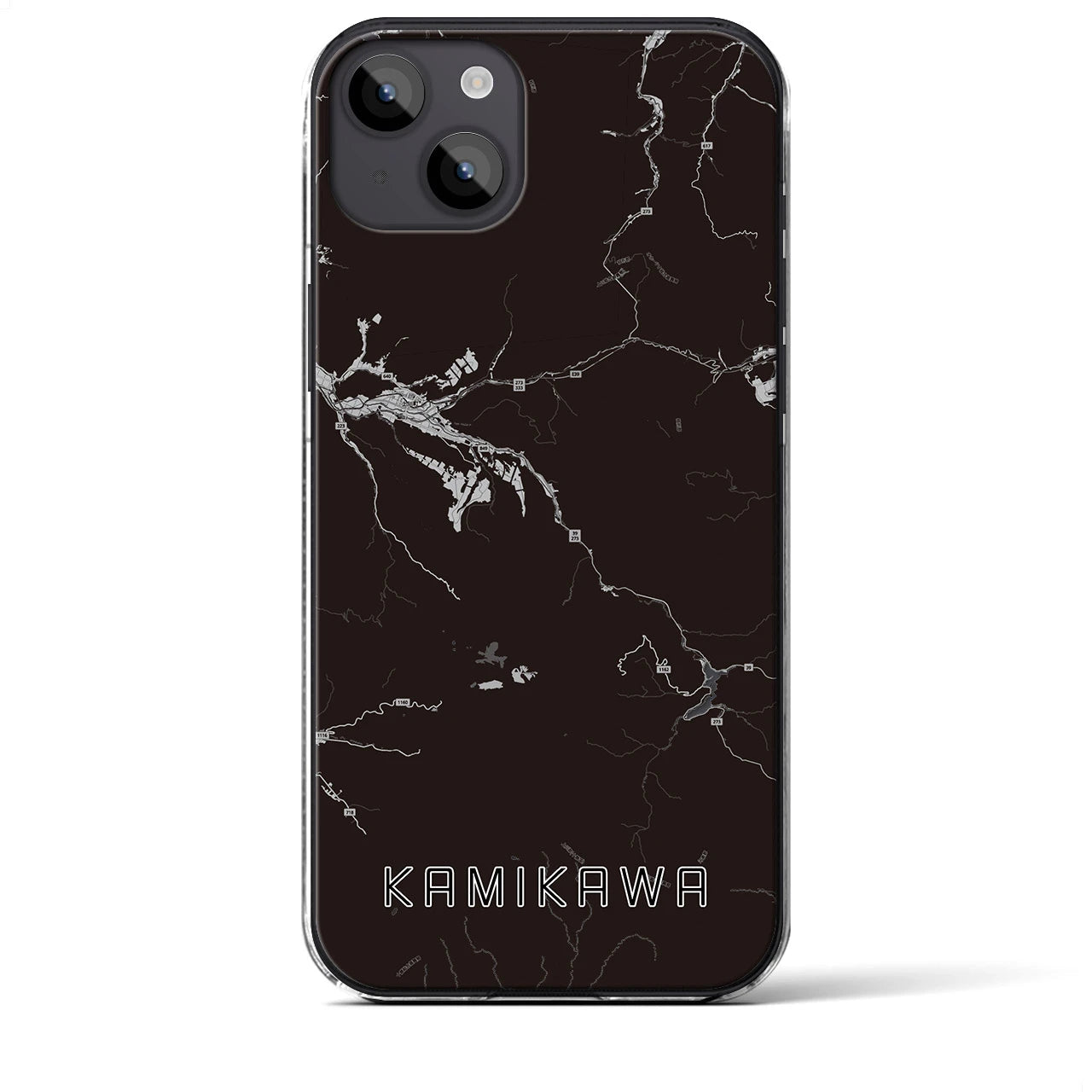 【上川(北海道)】地図柄iPhoneケース(クリアタイプ)