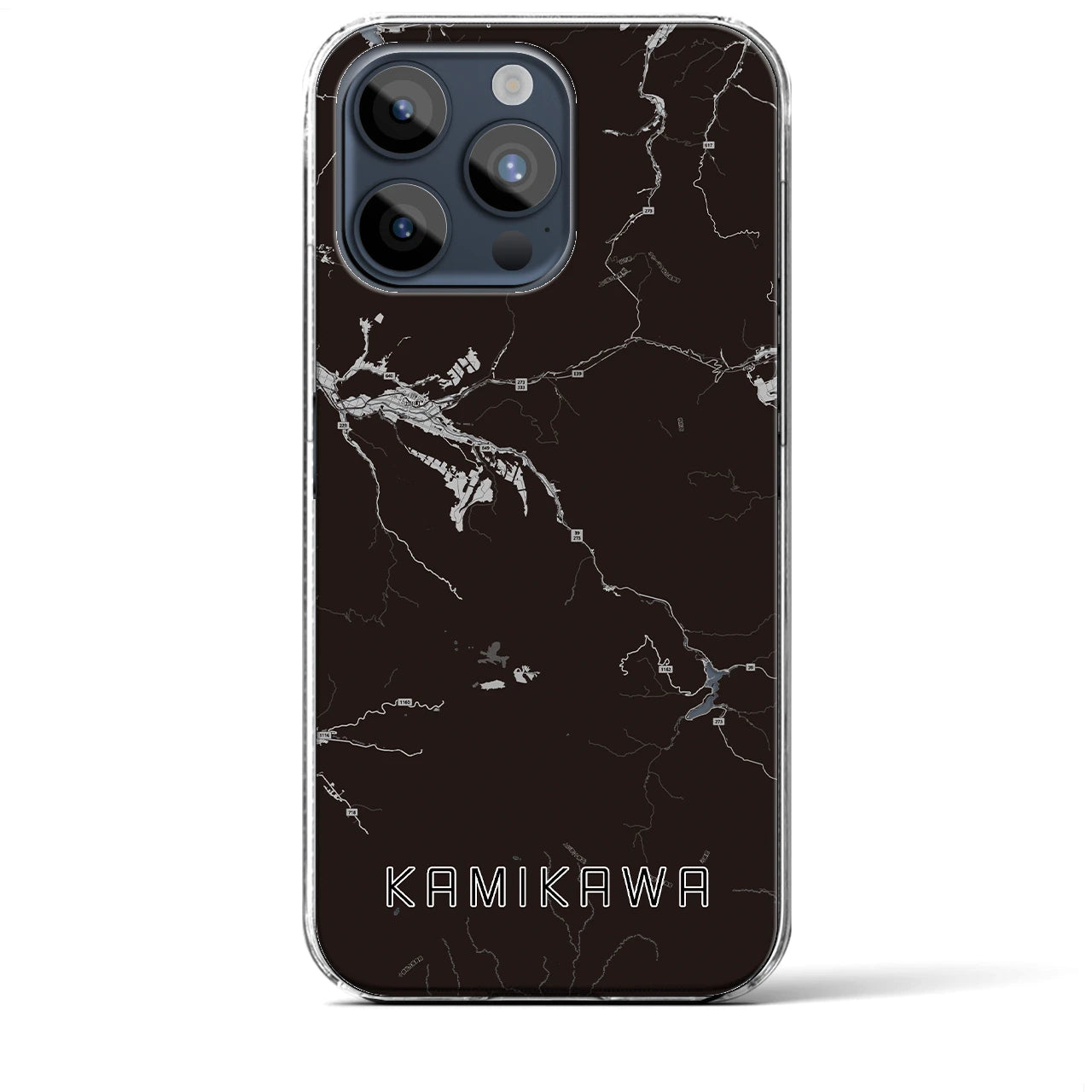 【上川(北海道)】地図柄iPhoneケース(クリアタイプ)