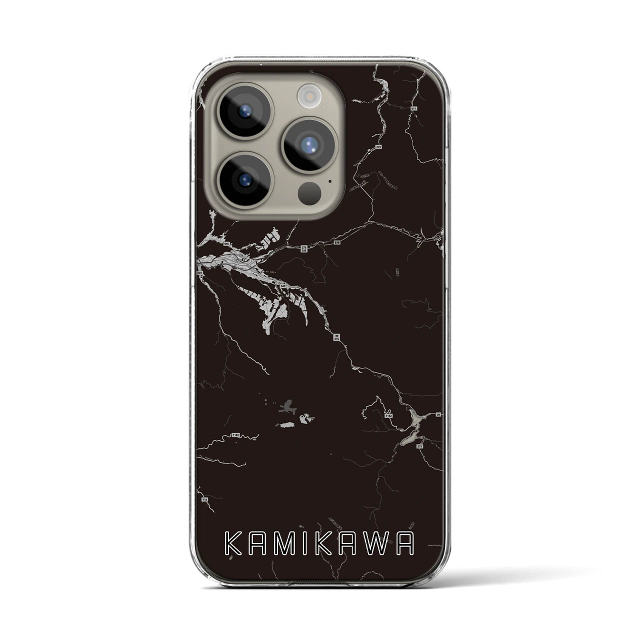 【上川(北海道)】地図柄iPhoneケース(クリアタイプ)