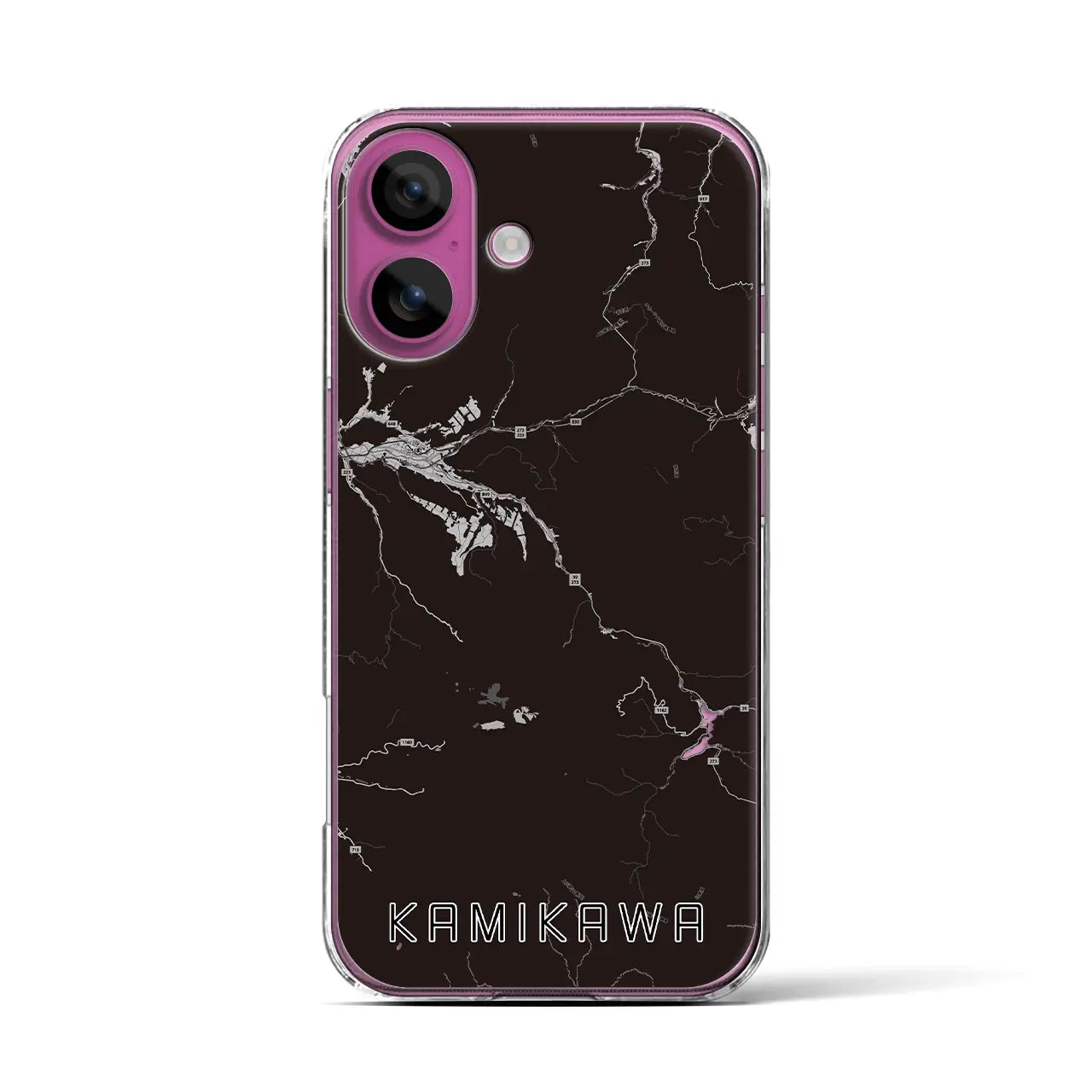 【上川(北海道)】地図柄iPhoneケース(クリアタイプ)