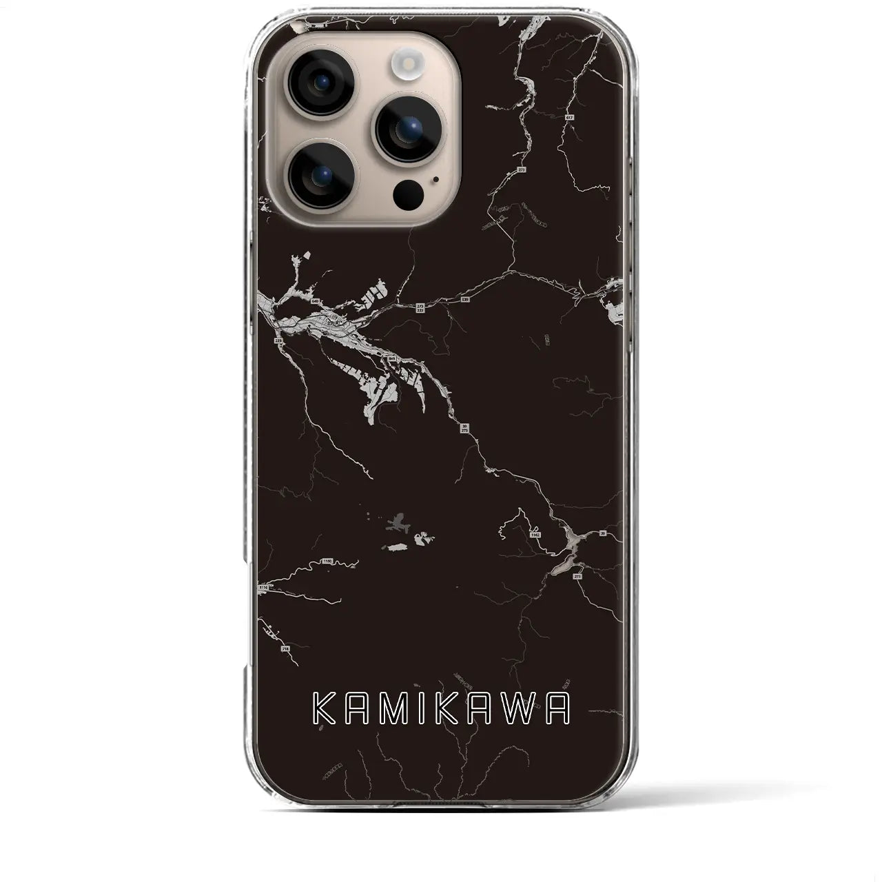 【上川(北海道)】地図柄iPhoneケース(クリアタイプ)