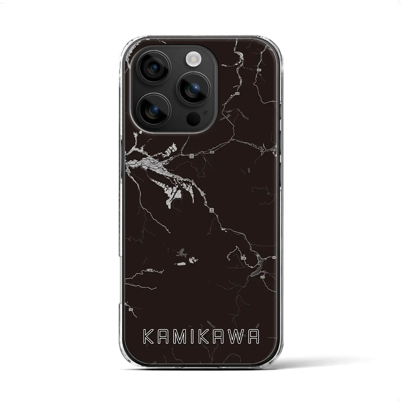 【上川(北海道)】地図柄iPhoneケース(クリアタイプ)