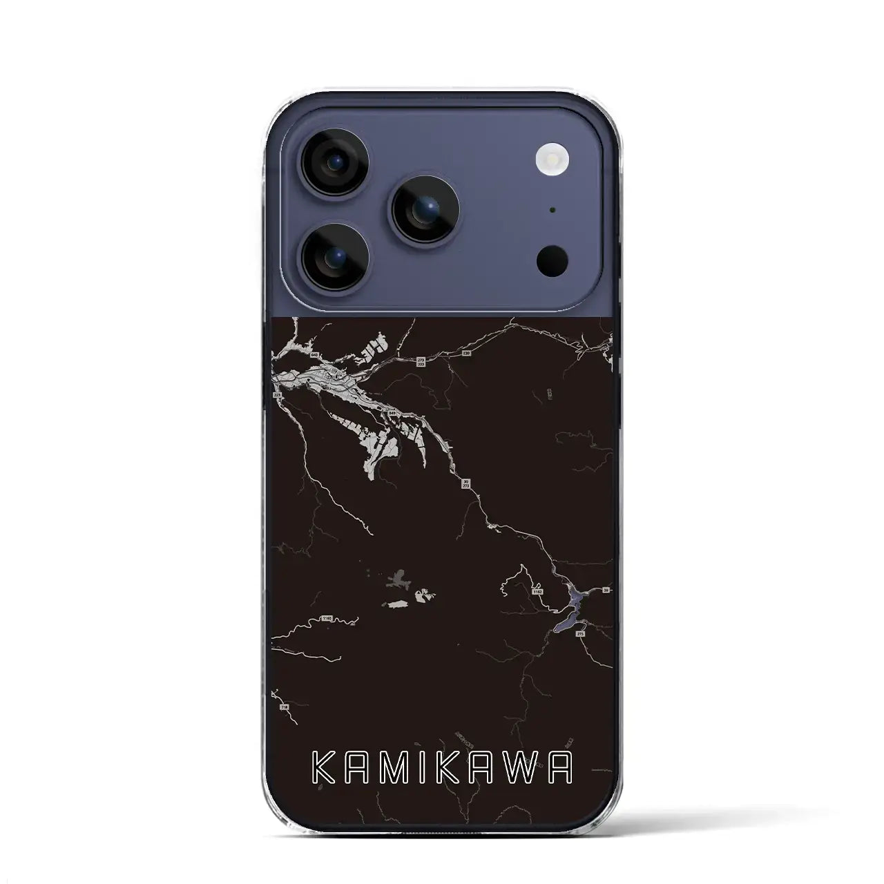 【上川(北海道)】地図柄iPhoneケース(クリアタイプ)