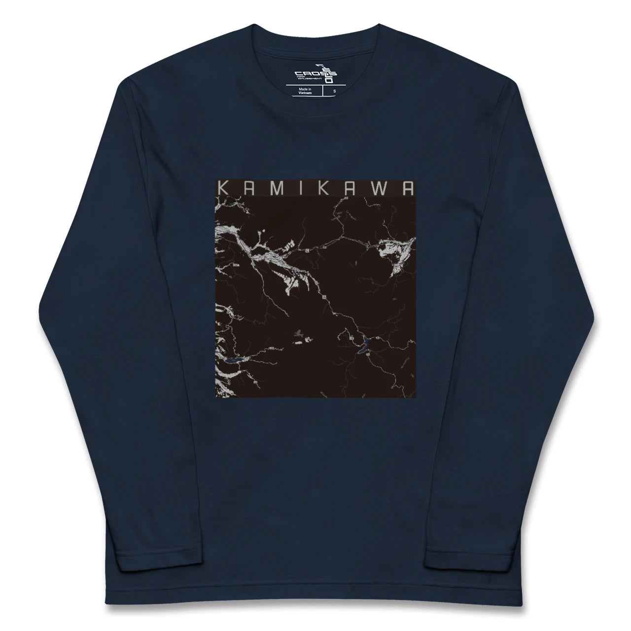 【上川(北海道)】地図柄ロングスリーブTシャツ