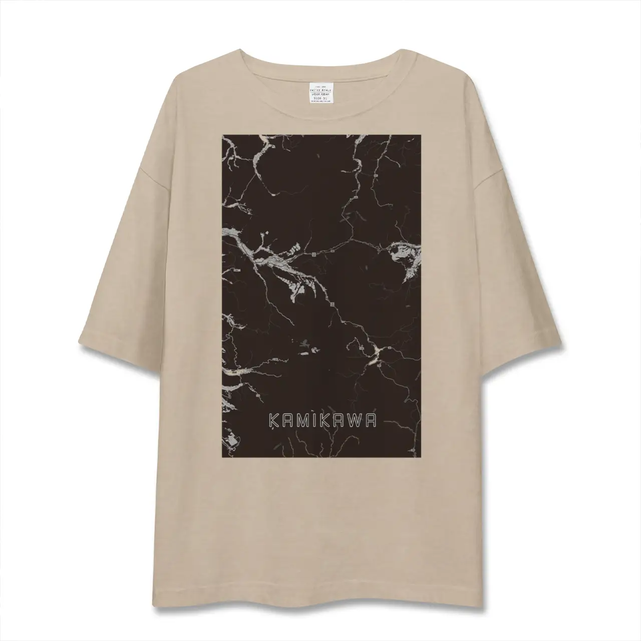 【上川(北海道)】地図柄ビッグシルエットTシャツ