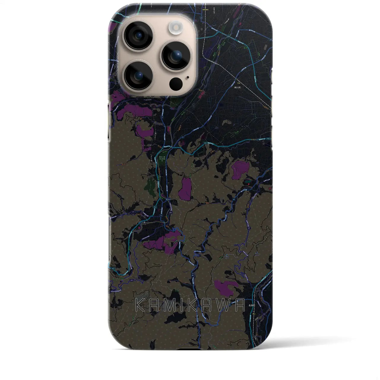 【神川(埼玉県)】地図柄iPhoneケース(バックカバータイプ)