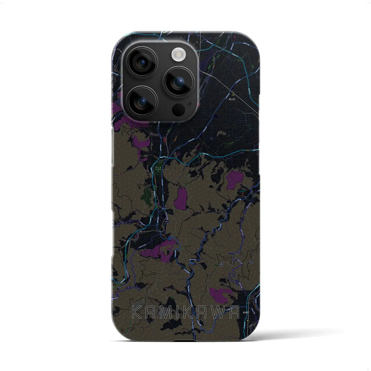 【神川(埼玉県)】地図柄iPhoneケース(バックカバータイプ)