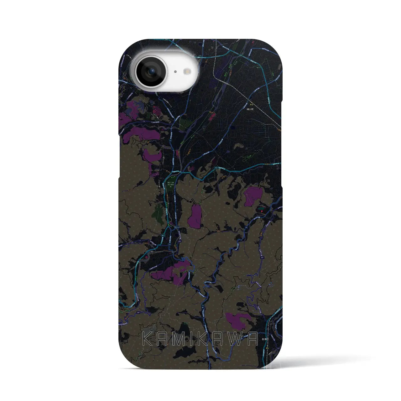 【神川(埼玉県)】地図柄iPhoneケース(バックカバータイプ)