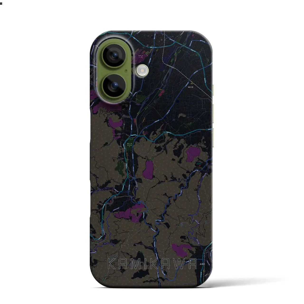 【神川(埼玉県)】地図柄iPhoneケース(バックカバータイプ)