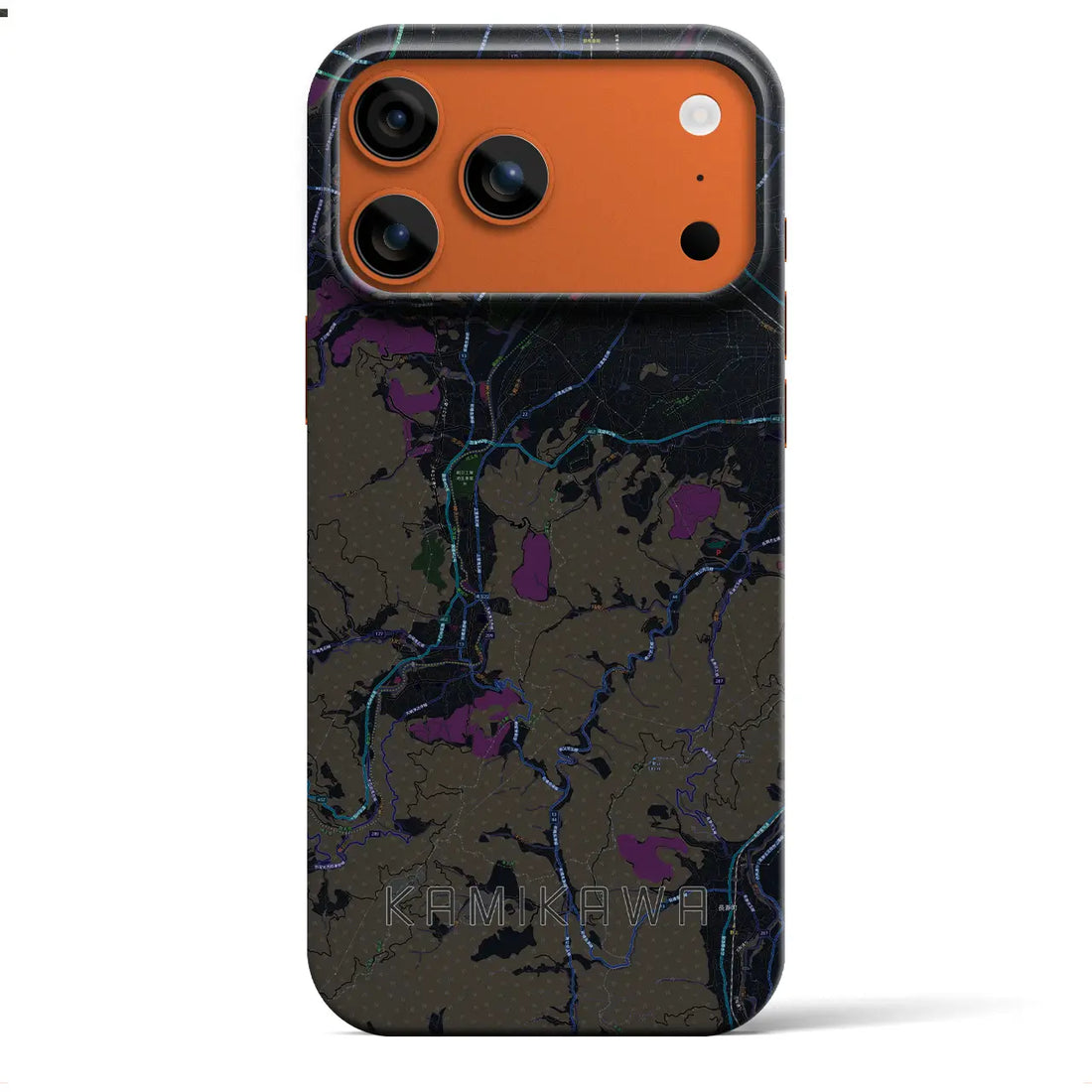 【神川(埼玉県)】地図柄iPhoneケース(バックカバータイプ)