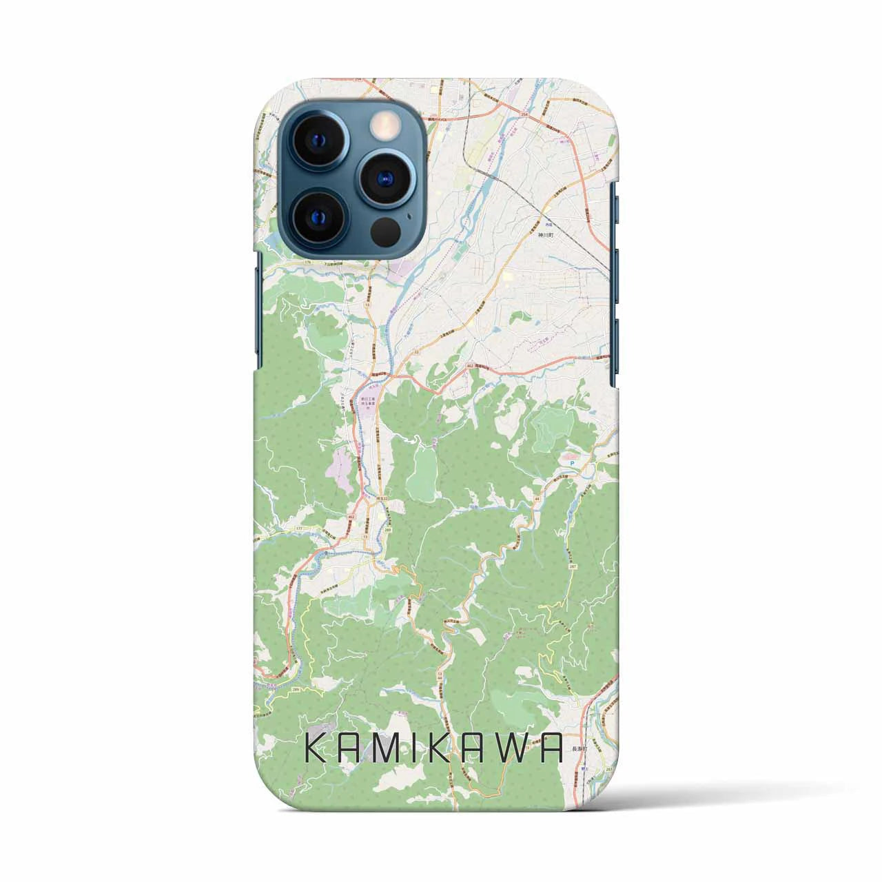 【神川(埼玉県)】地図柄iPhoneケース(バックカバータイプ)