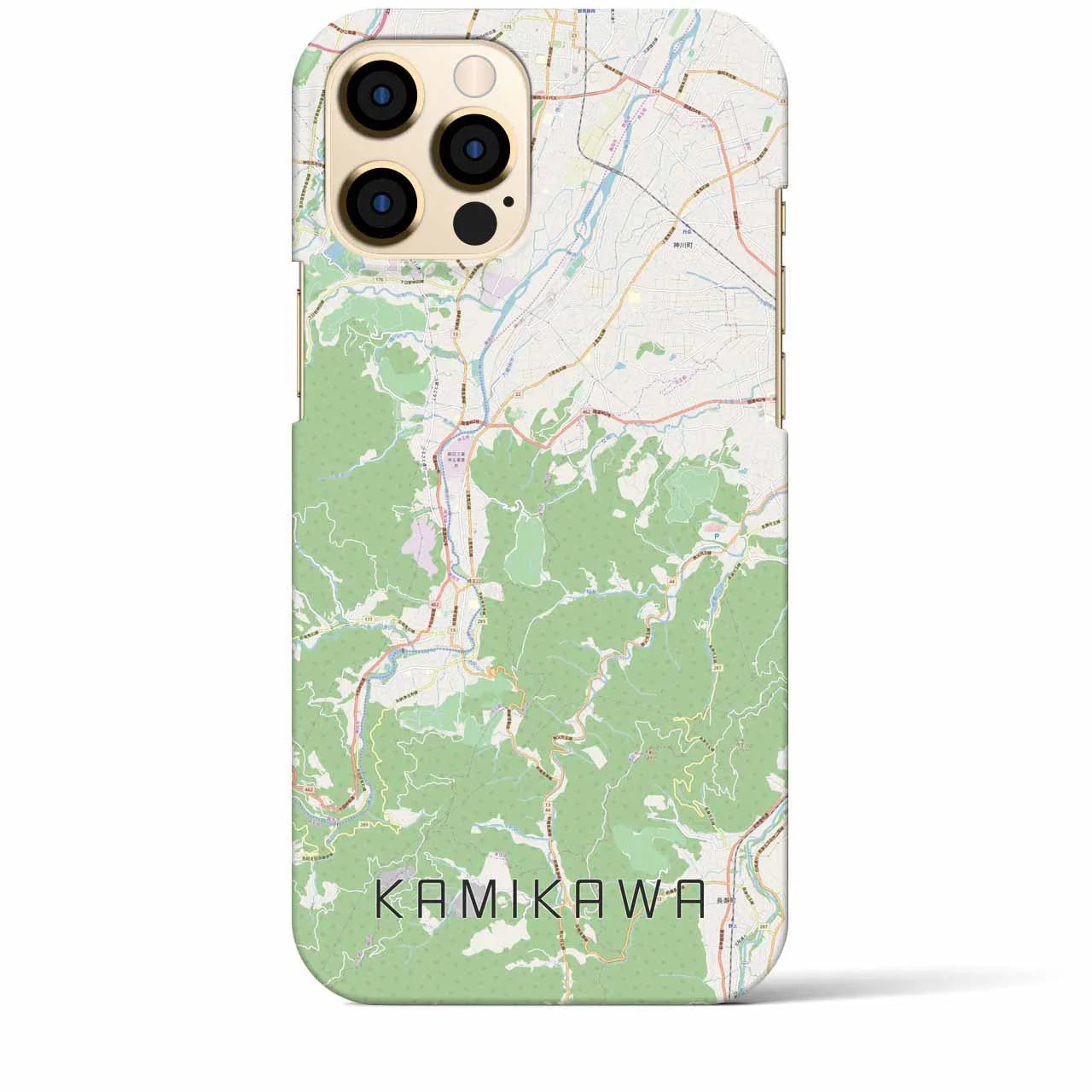 【神川(埼玉県)】地図柄iPhoneケース(バックカバータイプ)