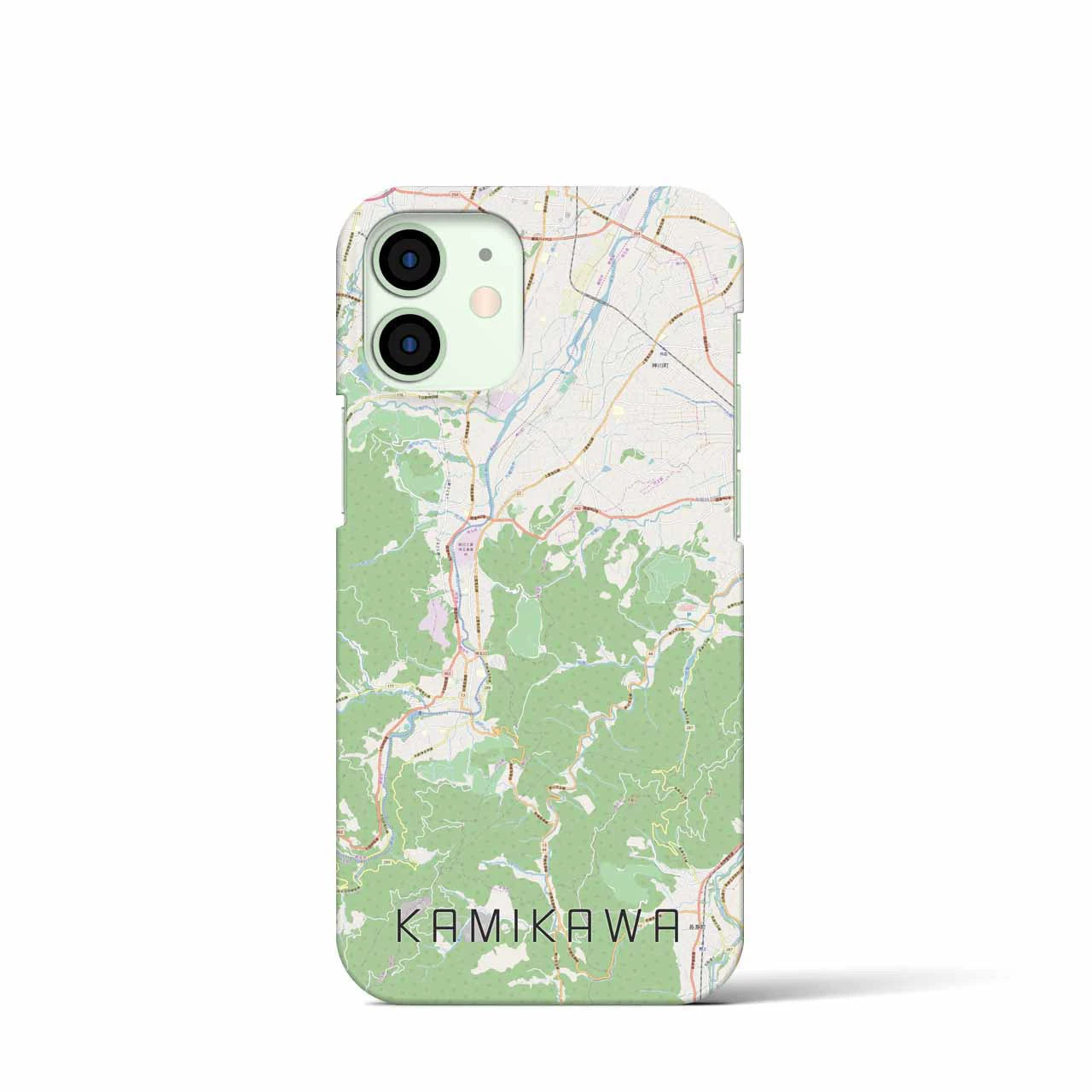 【神川(埼玉県)】地図柄iPhoneケース(バックカバータイプ)