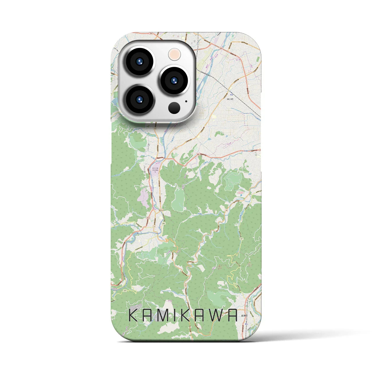 【神川(埼玉県)】地図柄iPhoneケース(バックカバータイプ)