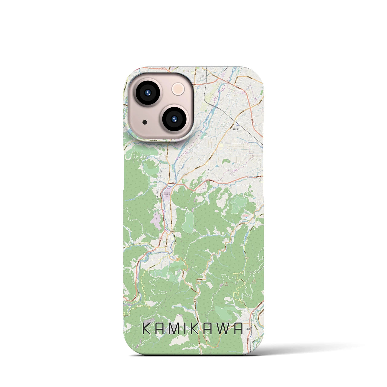 【神川(埼玉県)】地図柄iPhoneケース(バックカバータイプ)