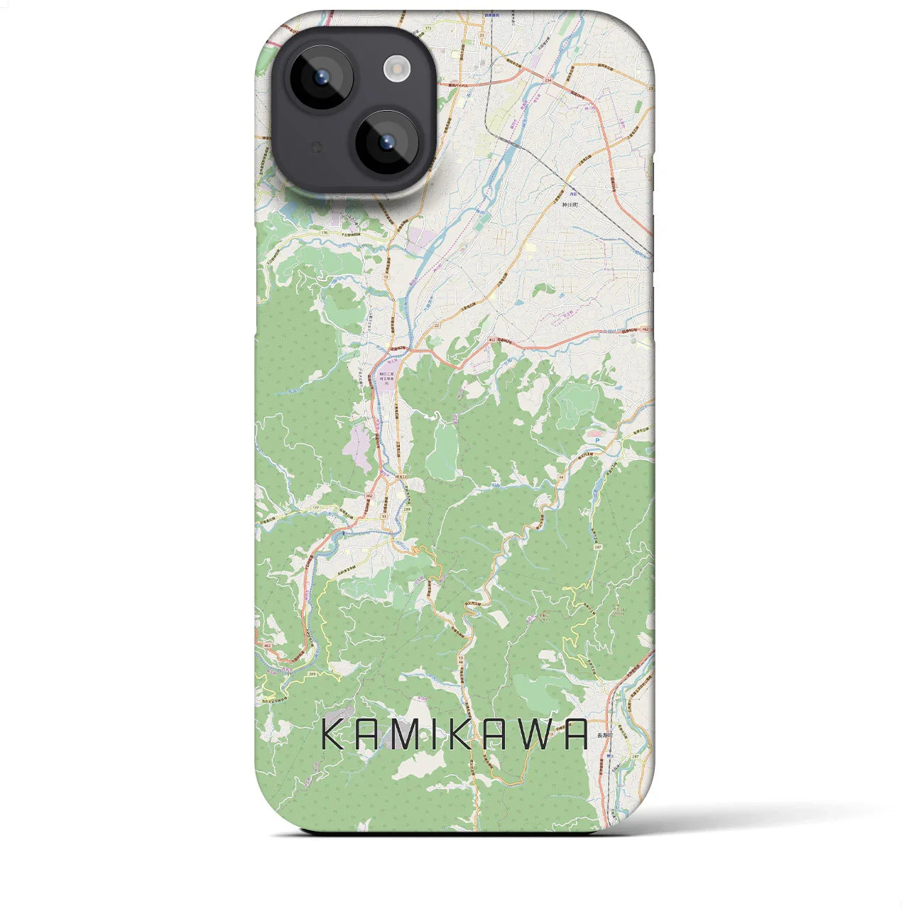 【神川(埼玉県)】地図柄iPhoneケース(バックカバータイプ)