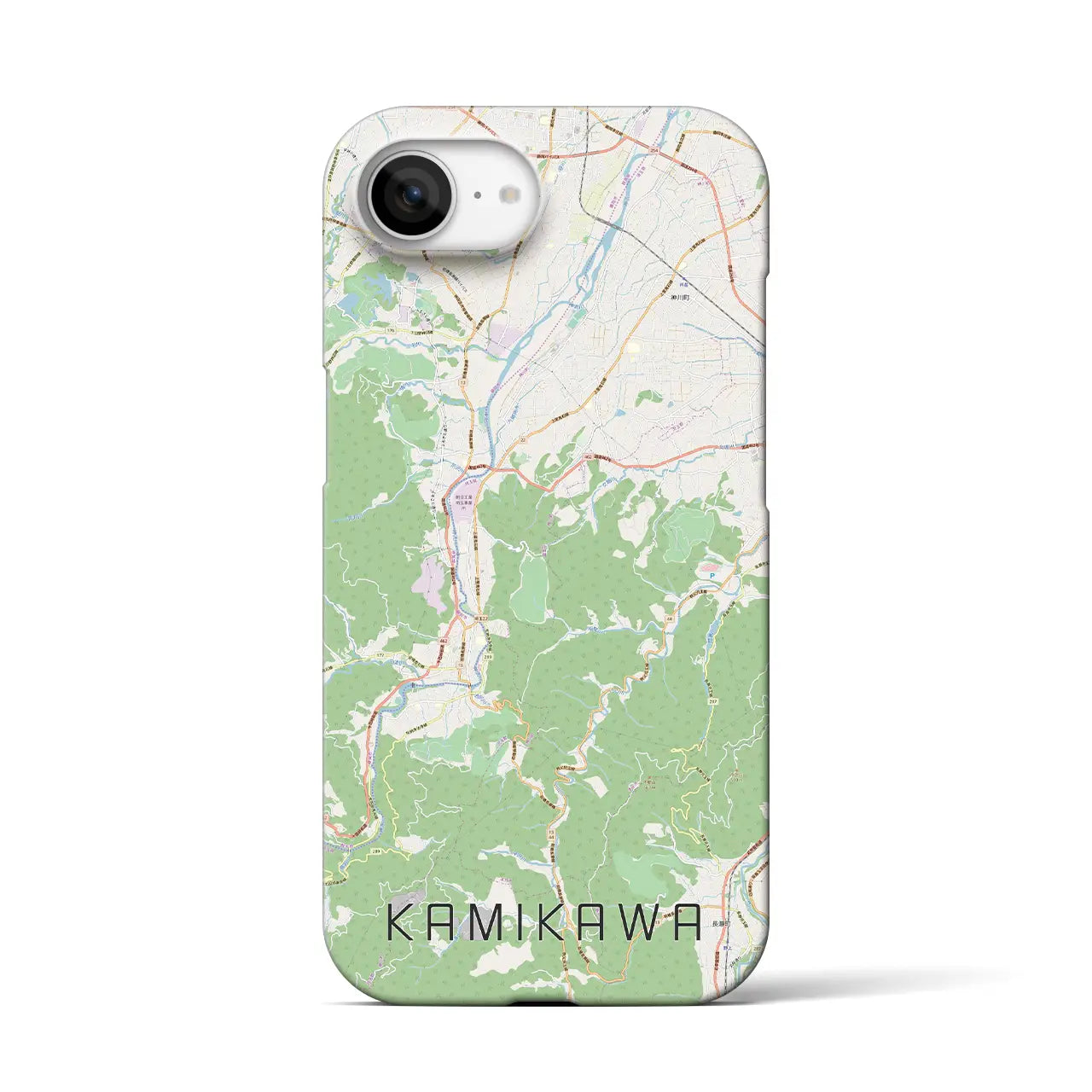 【神川(埼玉県)】地図柄iPhoneケース(バックカバータイプ)