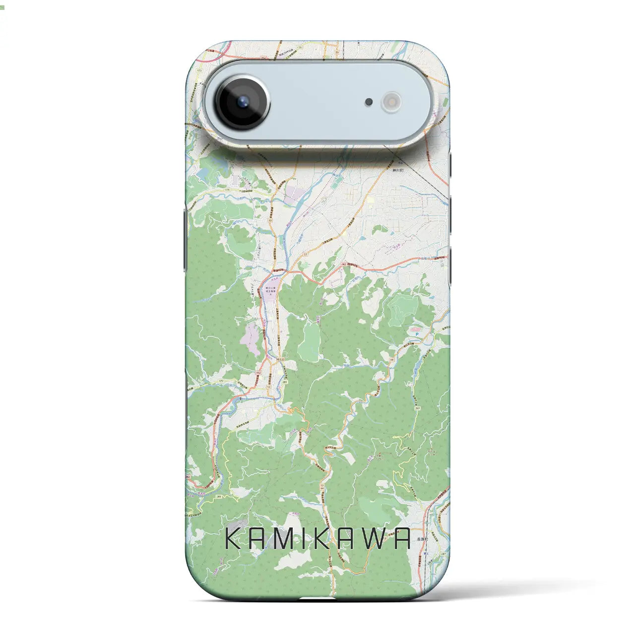 【神川(埼玉県)】地図柄iPhoneケース(バックカバータイプ)ナチュラル・iPhone 17 Pro Max 用