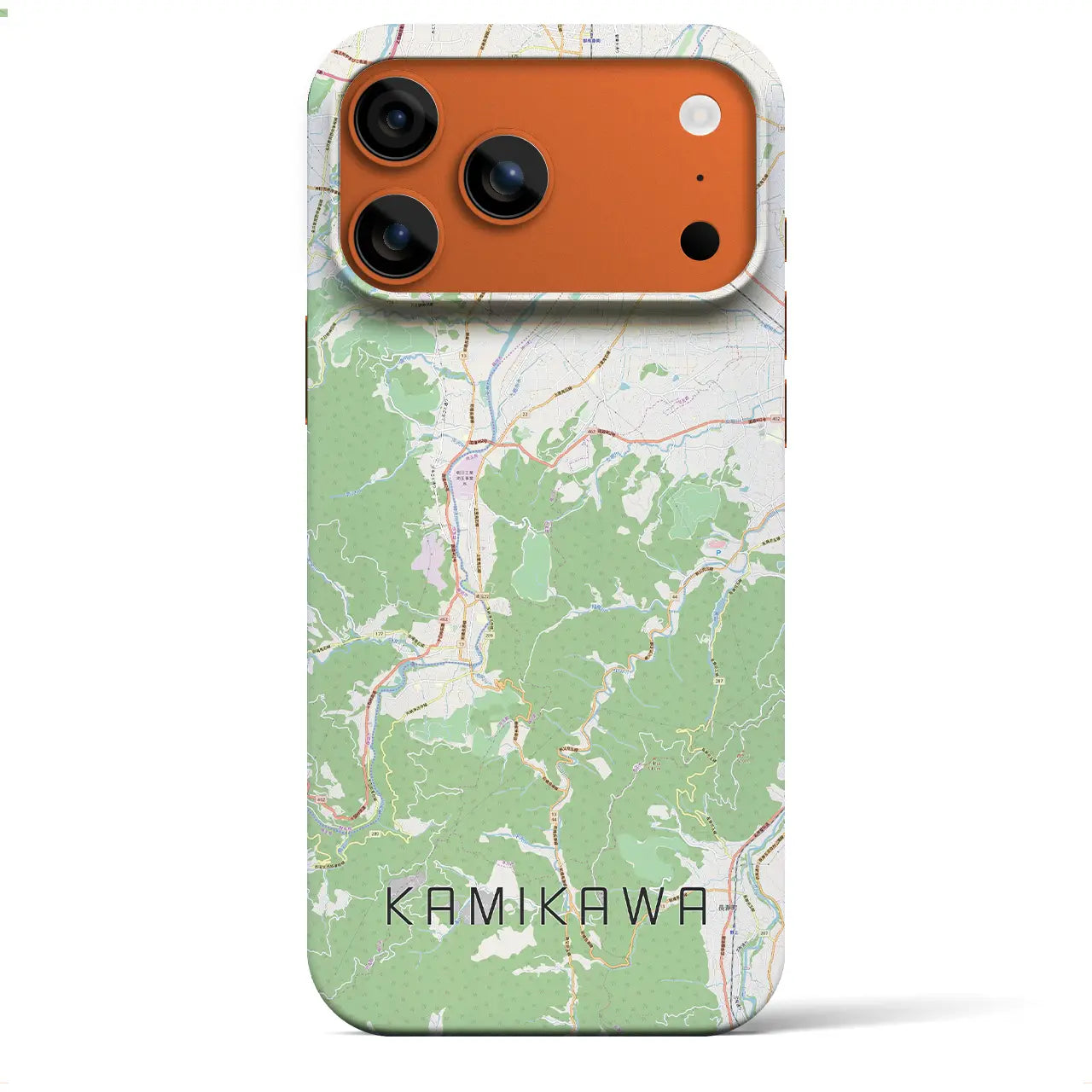 【神川(埼玉県)】地図柄iPhoneケース(バックカバータイプ)