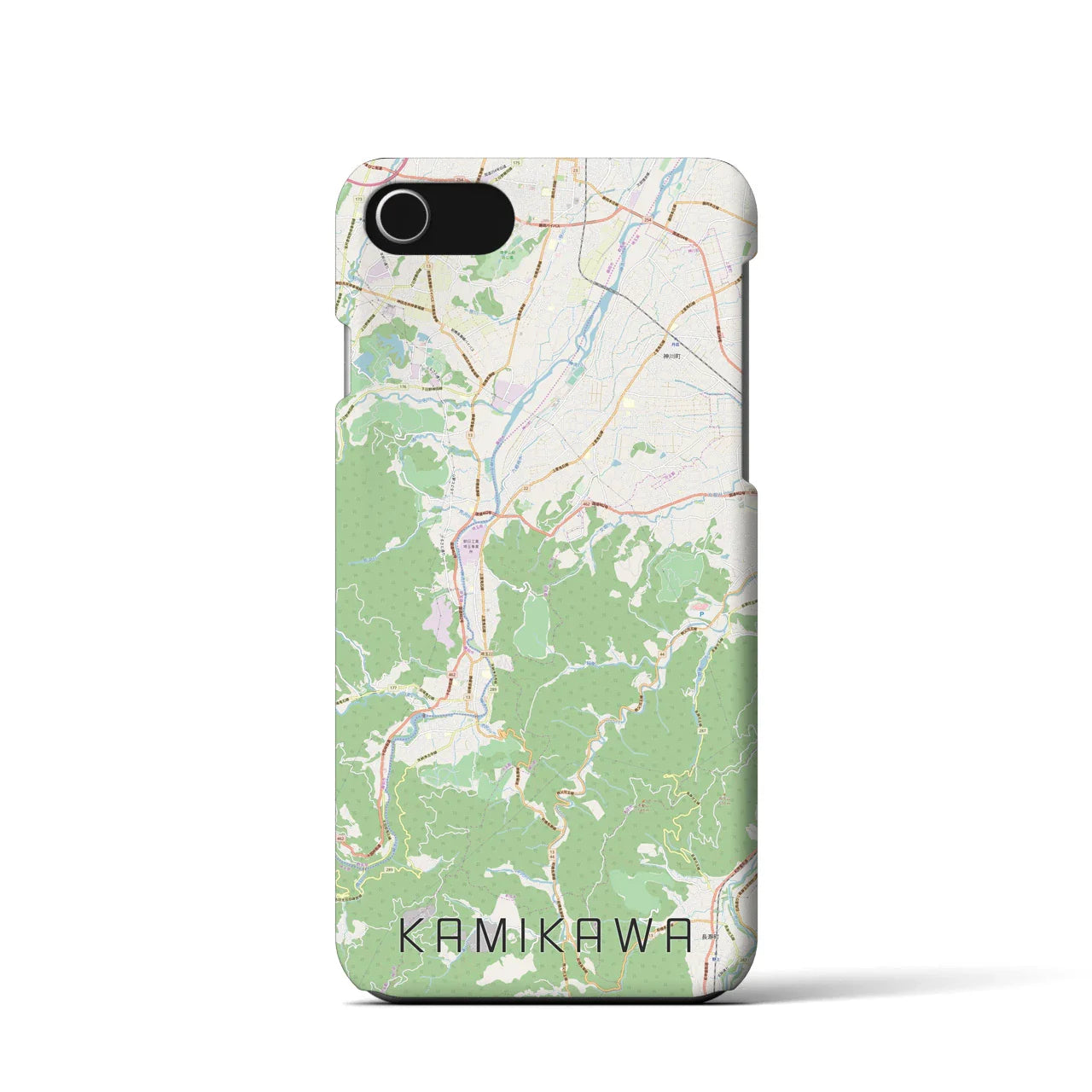 【神川(埼玉県)】地図柄iPhoneケース(バックカバータイプ)