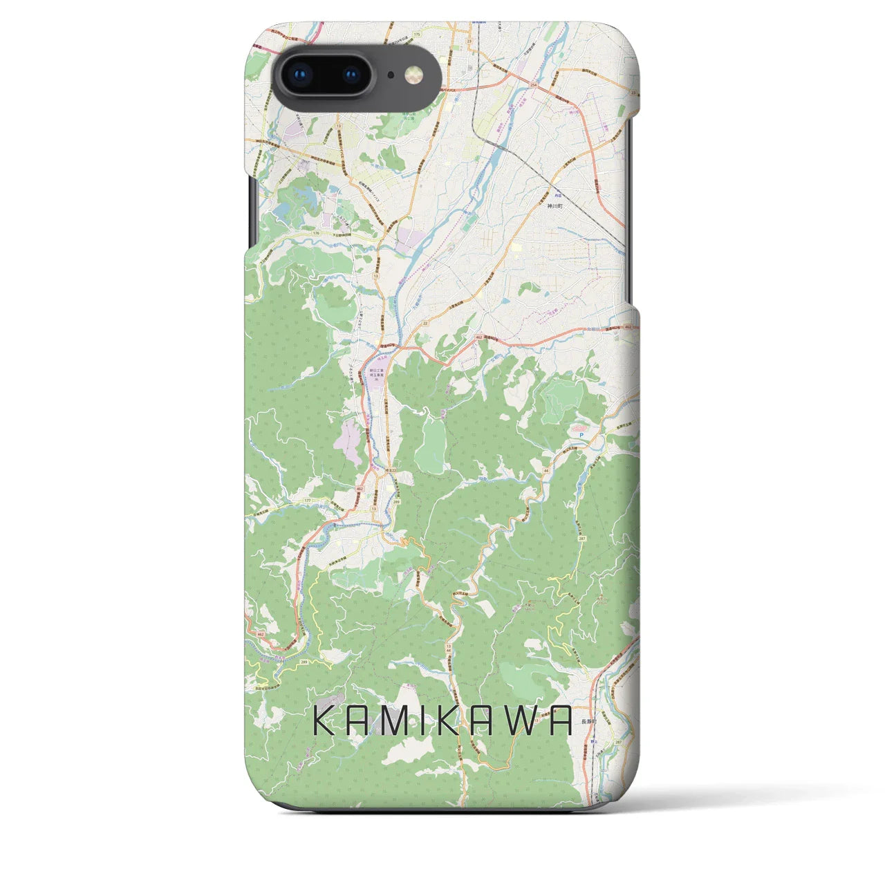 【神川(埼玉県)】地図柄iPhoneケース(バックカバータイプ)