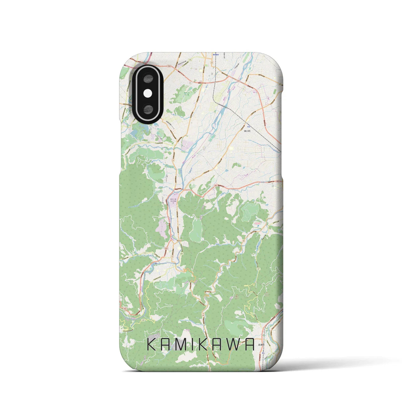 【神川(埼玉県)】地図柄iPhoneケース(バックカバータイプ)