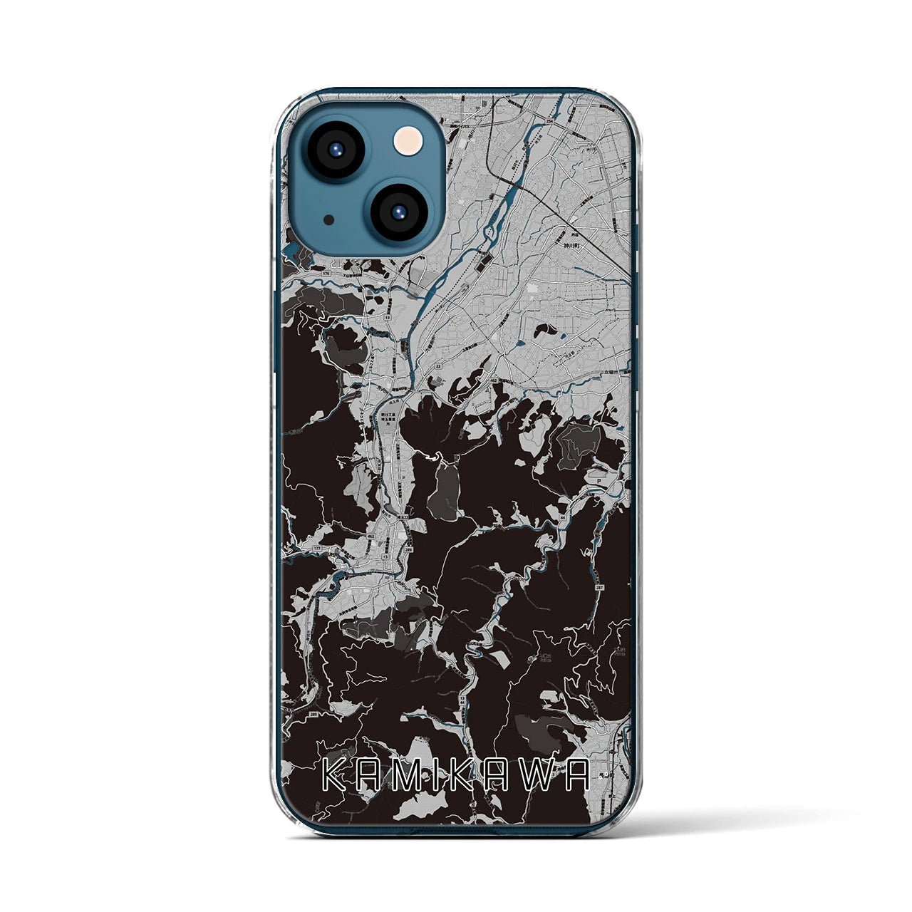 【神川(埼玉県)】地図柄iPhoneケース(クリアタイプ)