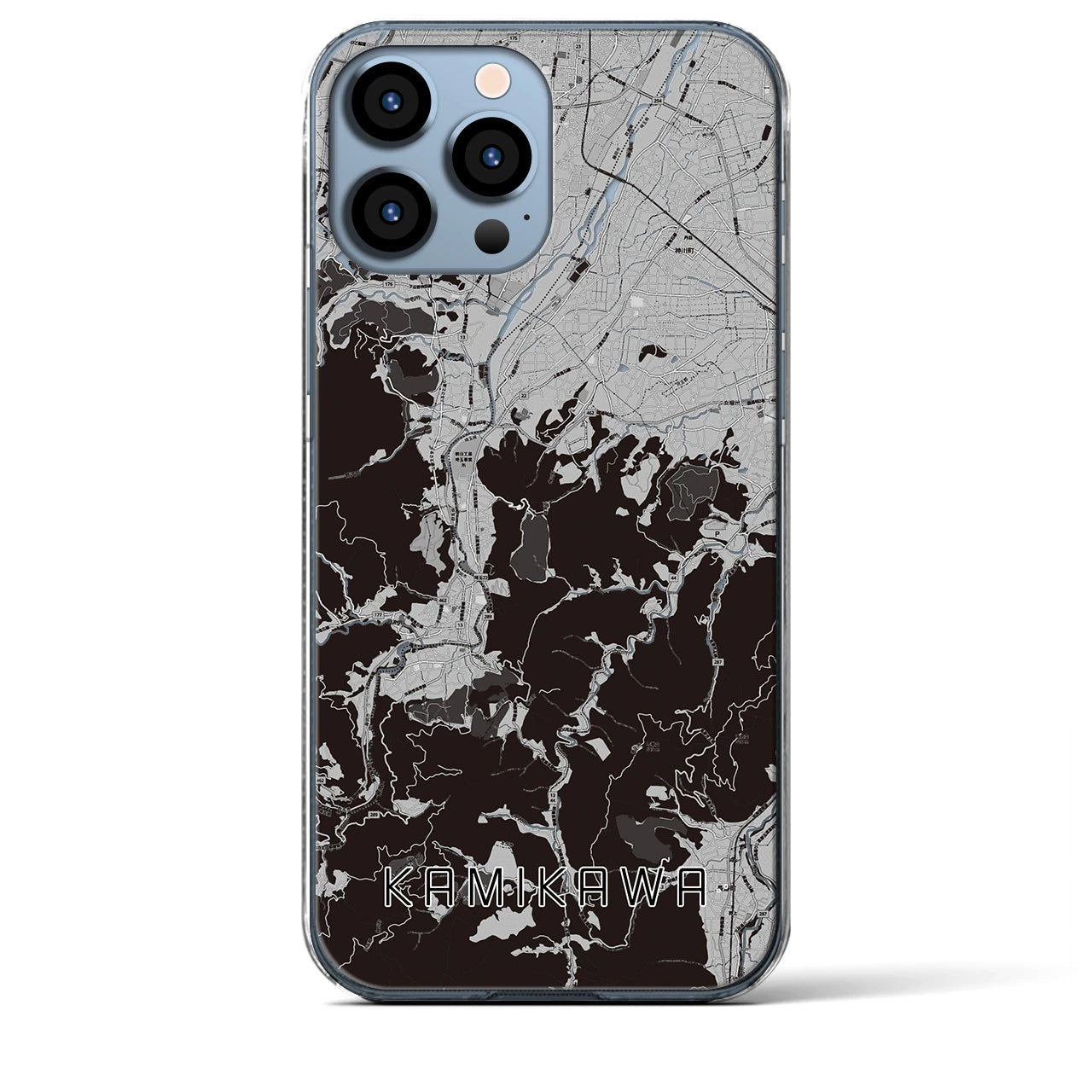 【神川(埼玉県)】地図柄iPhoneケース(クリアタイプ)