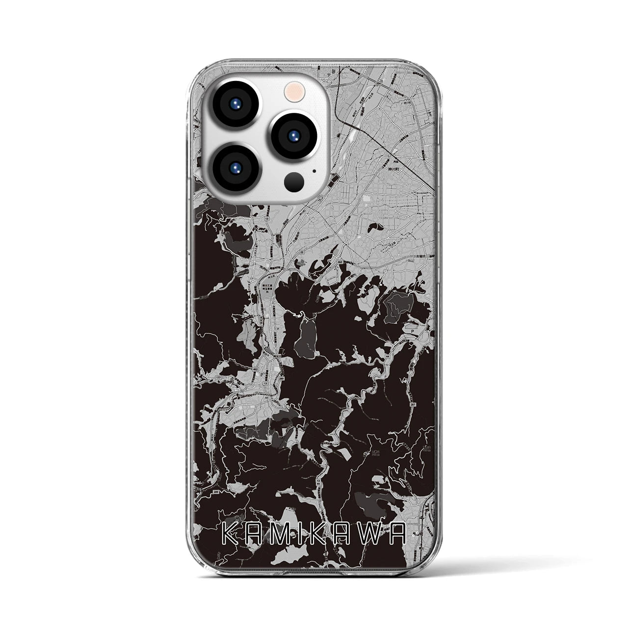 【神川(埼玉県)】地図柄iPhoneケース(クリアタイプ)