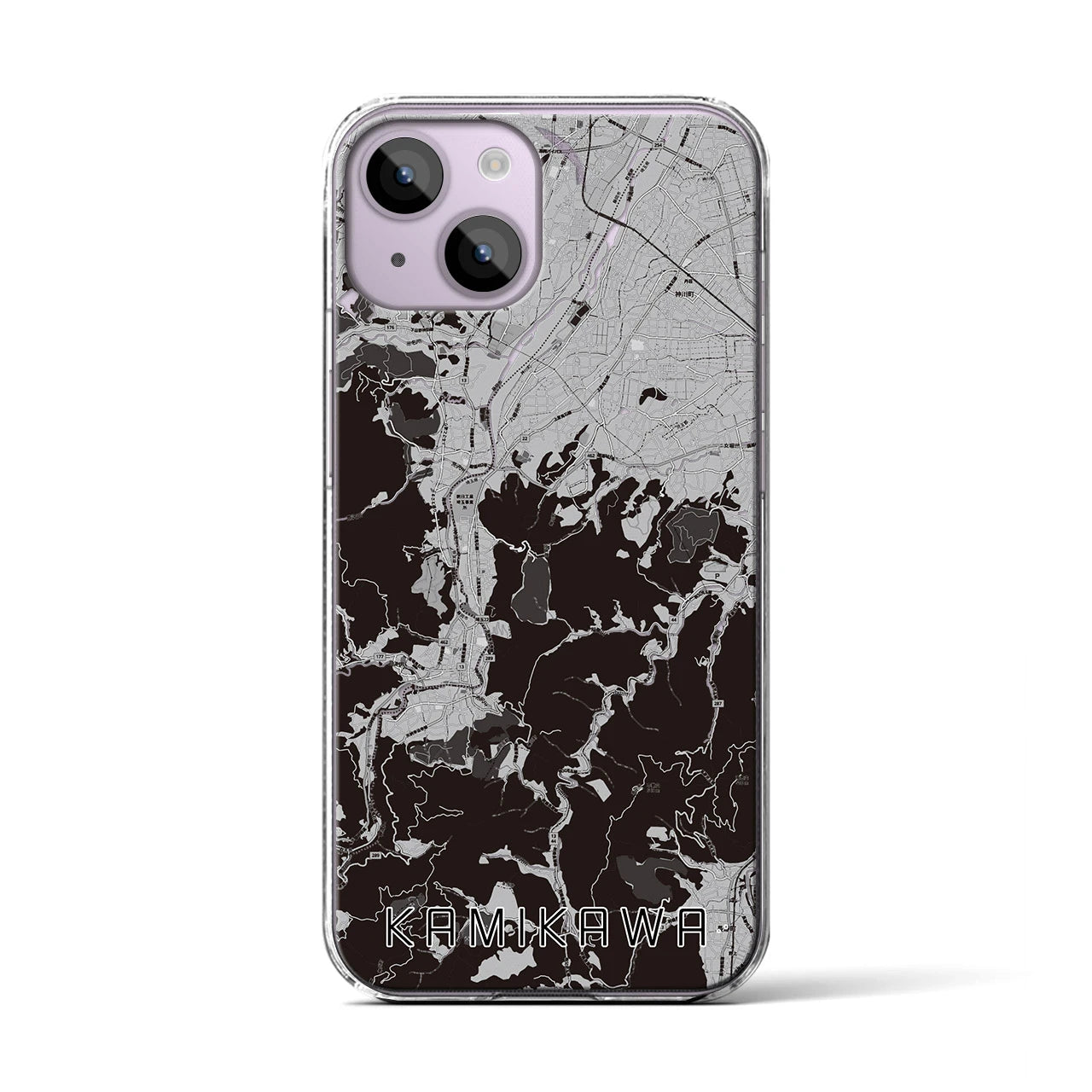 【神川(埼玉県)】地図柄iPhoneケース(クリアタイプ)