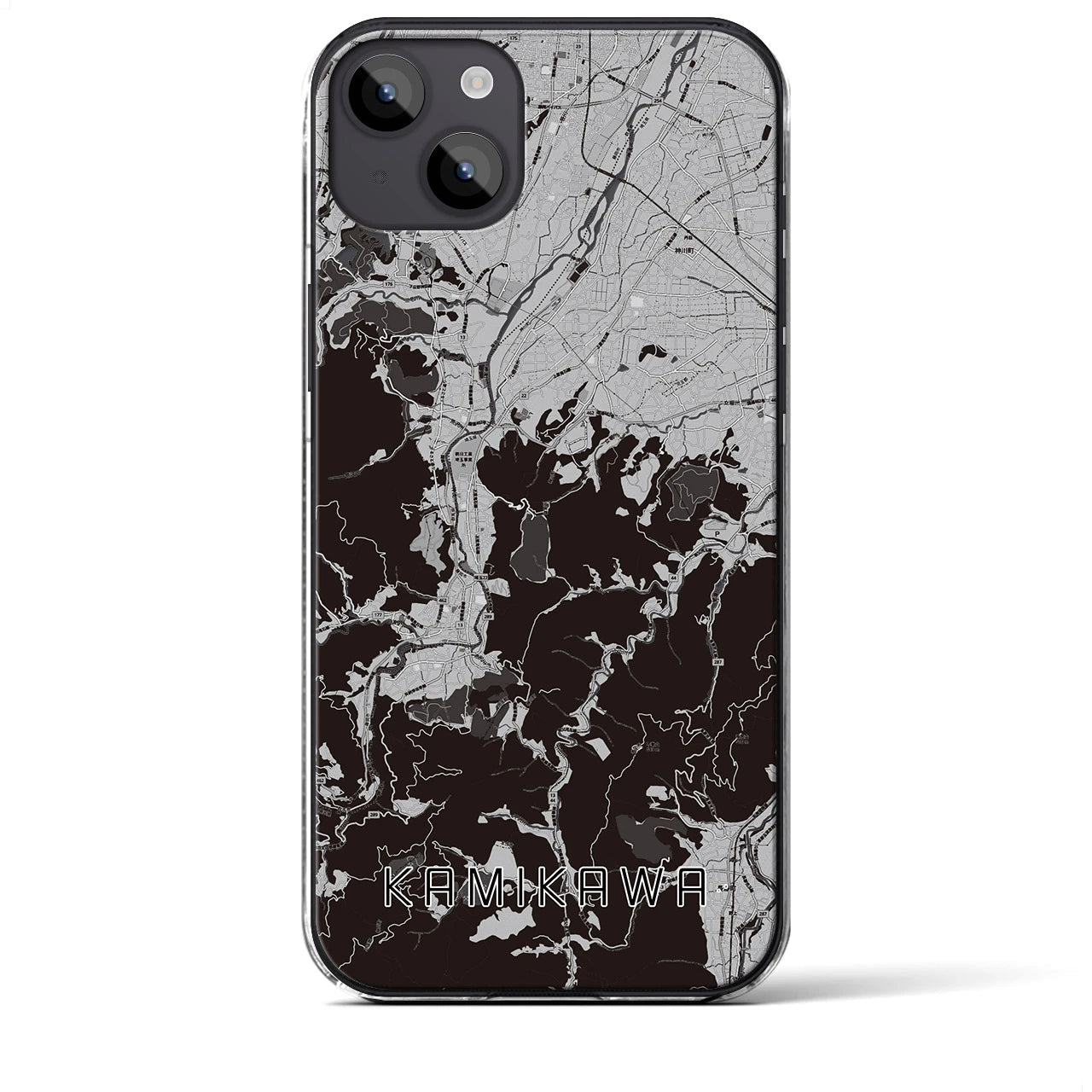 【神川(埼玉県)】地図柄iPhoneケース(クリアタイプ)