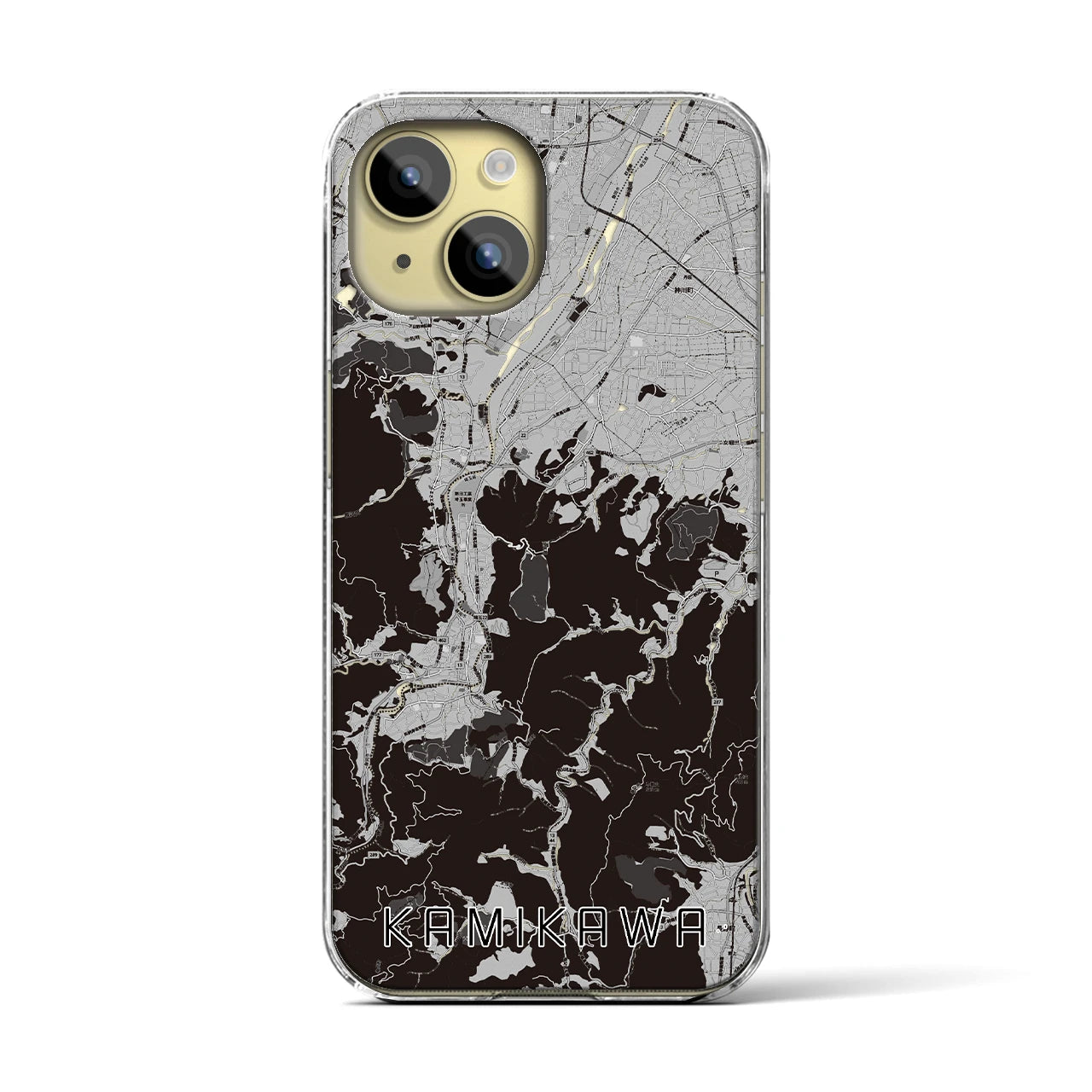 【神川(埼玉県)】地図柄iPhoneケース(クリアタイプ)