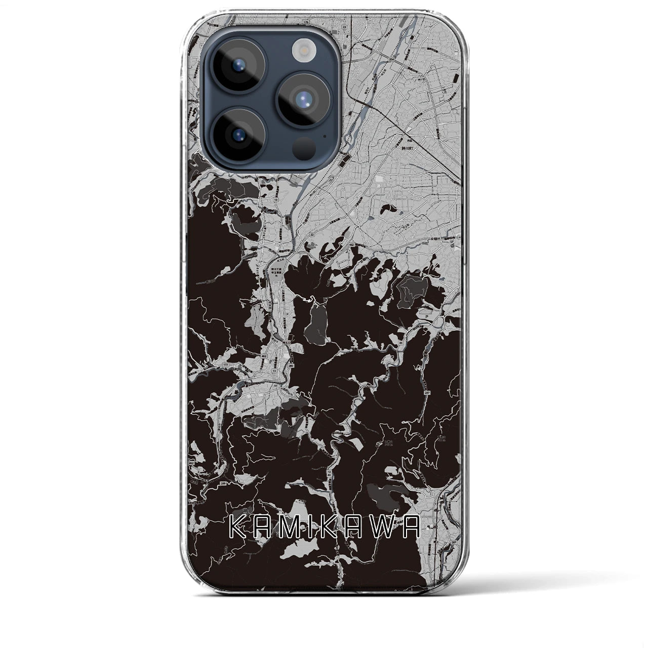 【神川(埼玉県)】地図柄iPhoneケース(クリアタイプ)